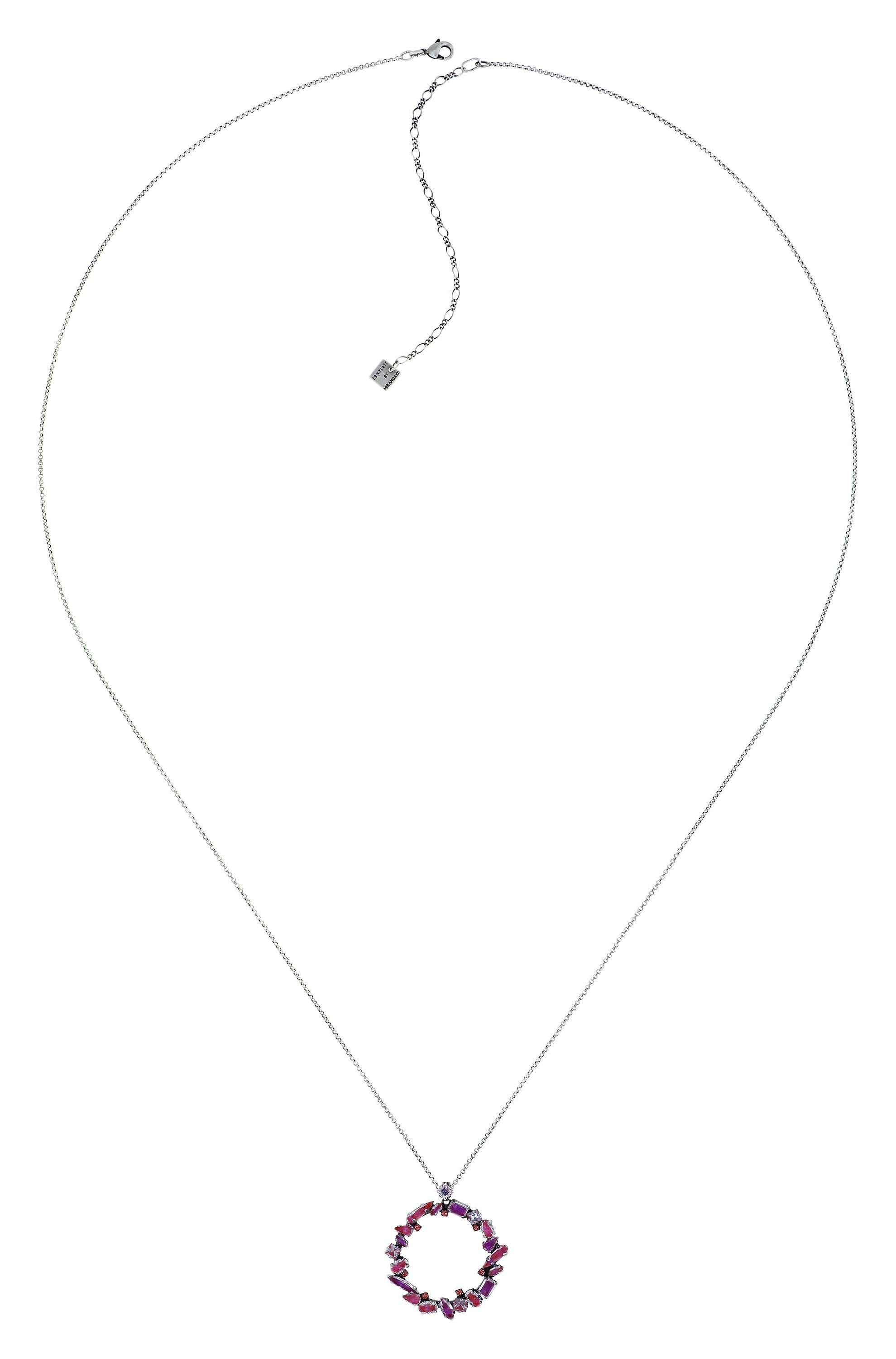 image for Necklace Pendant (Long) Abegail Pink  