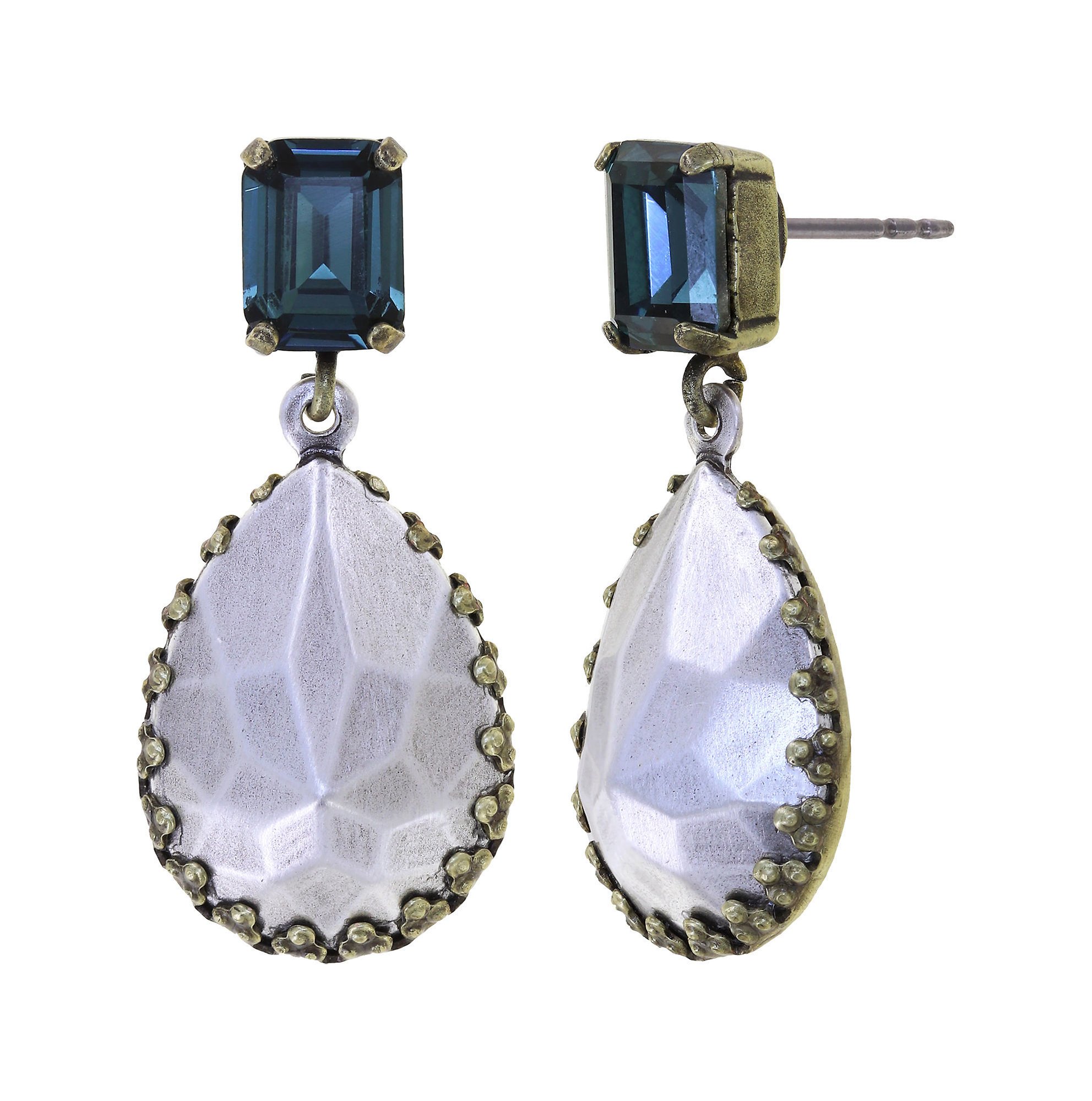 image for Earring Stud Dangling Sea Breeze Blue / Green  