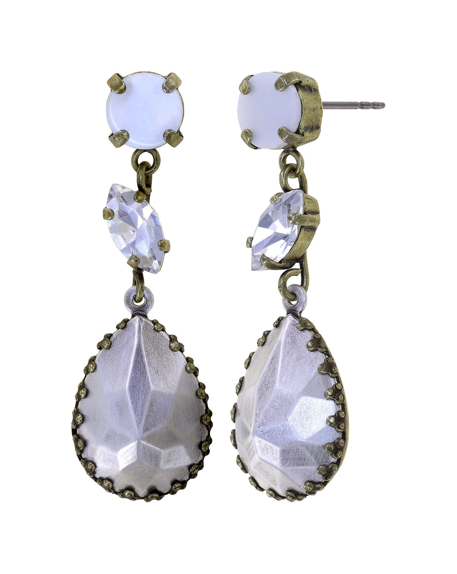 image for Earring Stud Dangling Sea Breeze White  