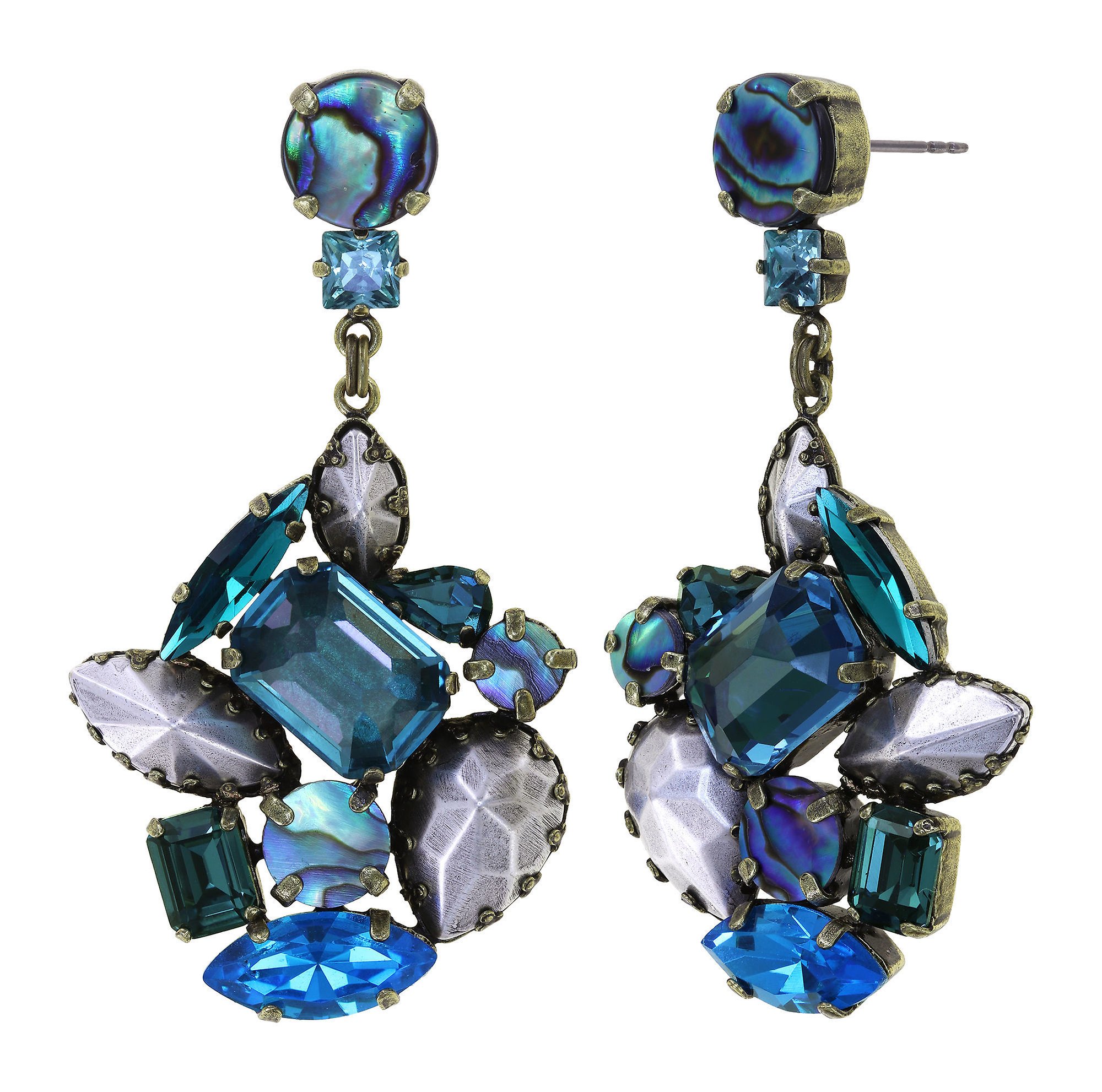 image pour Clou d'oreille pendant Sea Breeze Bleu / Vert  