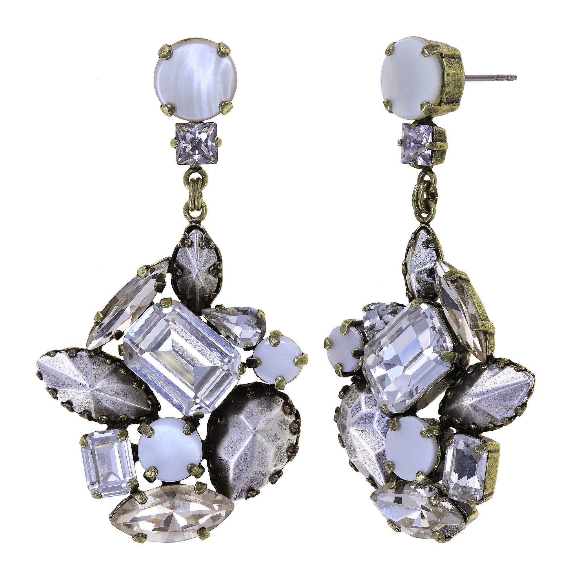 image for Earring Stud Dangling Sea Breeze White  