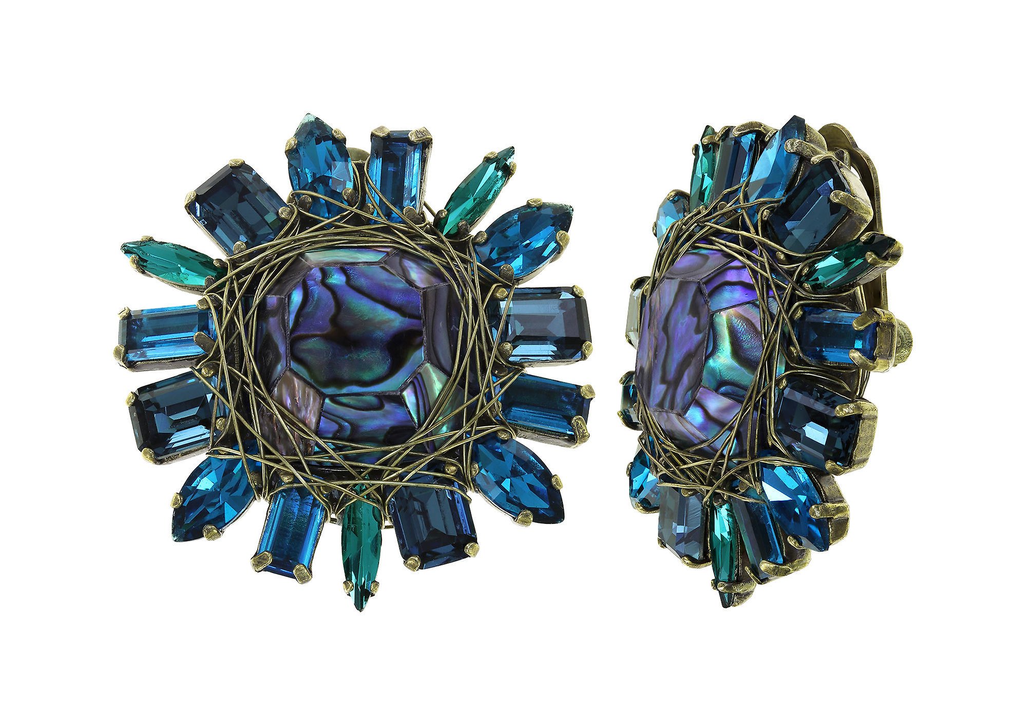 image pour Boucles d'oreilles Clip Cocktail at the Beach Bleu / Vert  size M