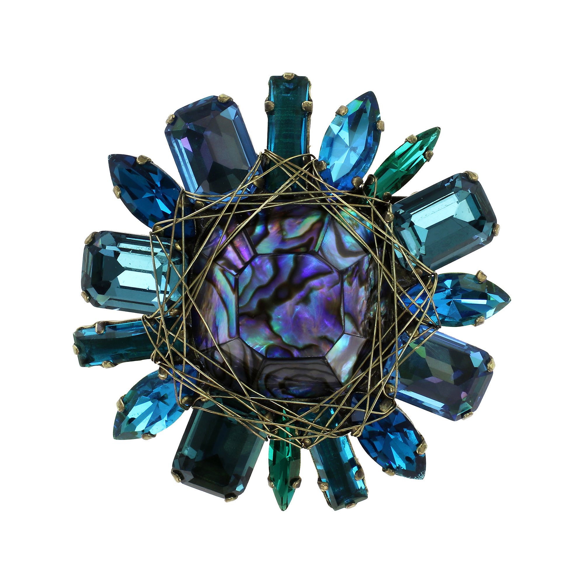 image pour Broche Cocktail at the Beach Bleu / Vert  size L