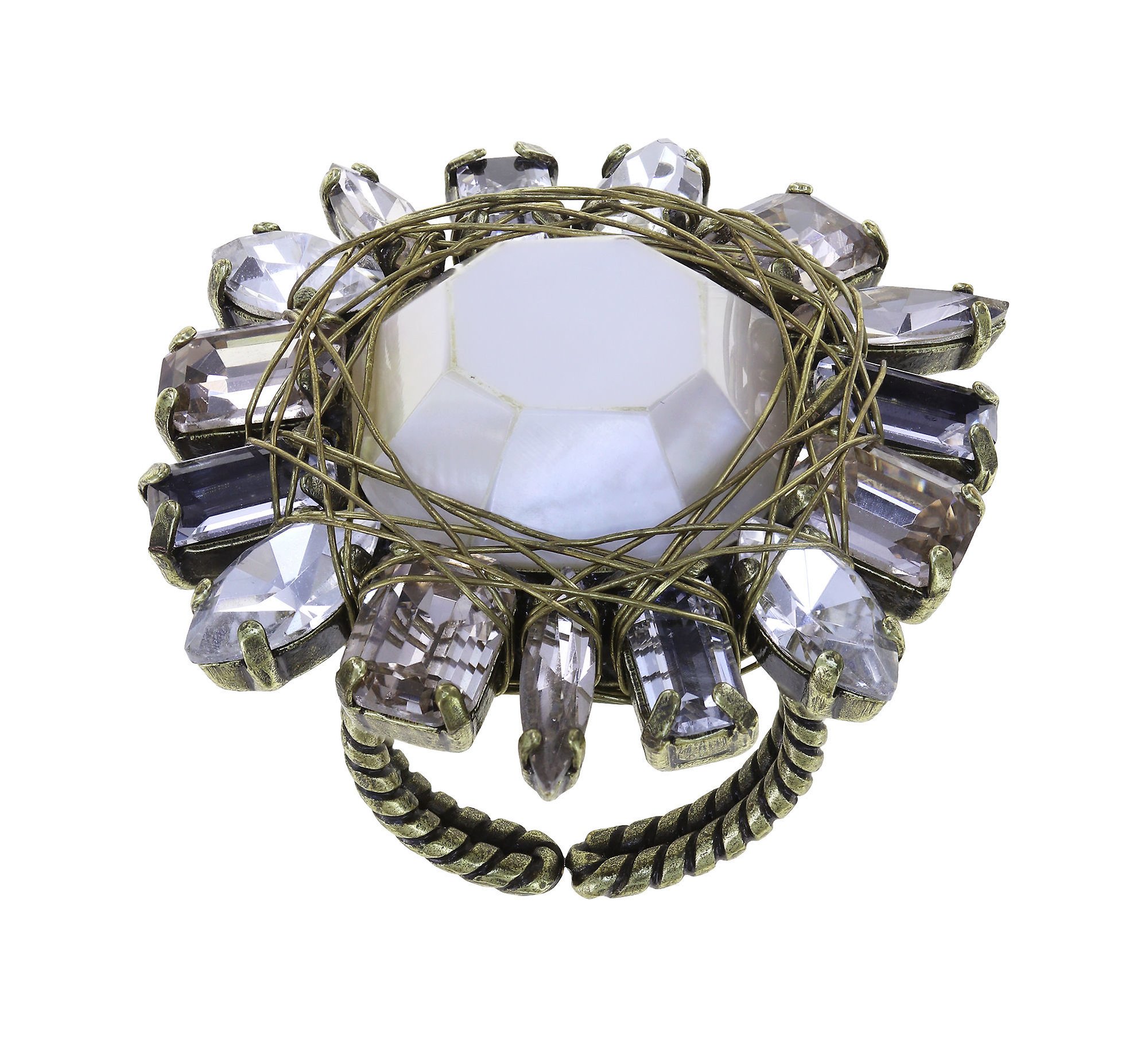 image for Ring Cocktail at the Beach White  size M