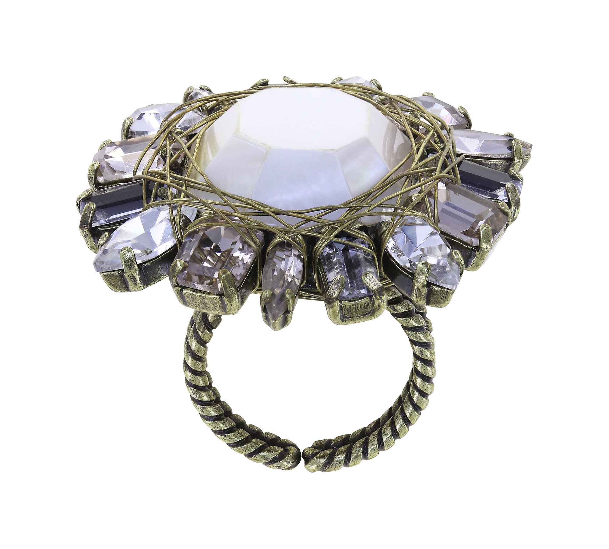 image for Ring Cocktail at the Beach White  size M