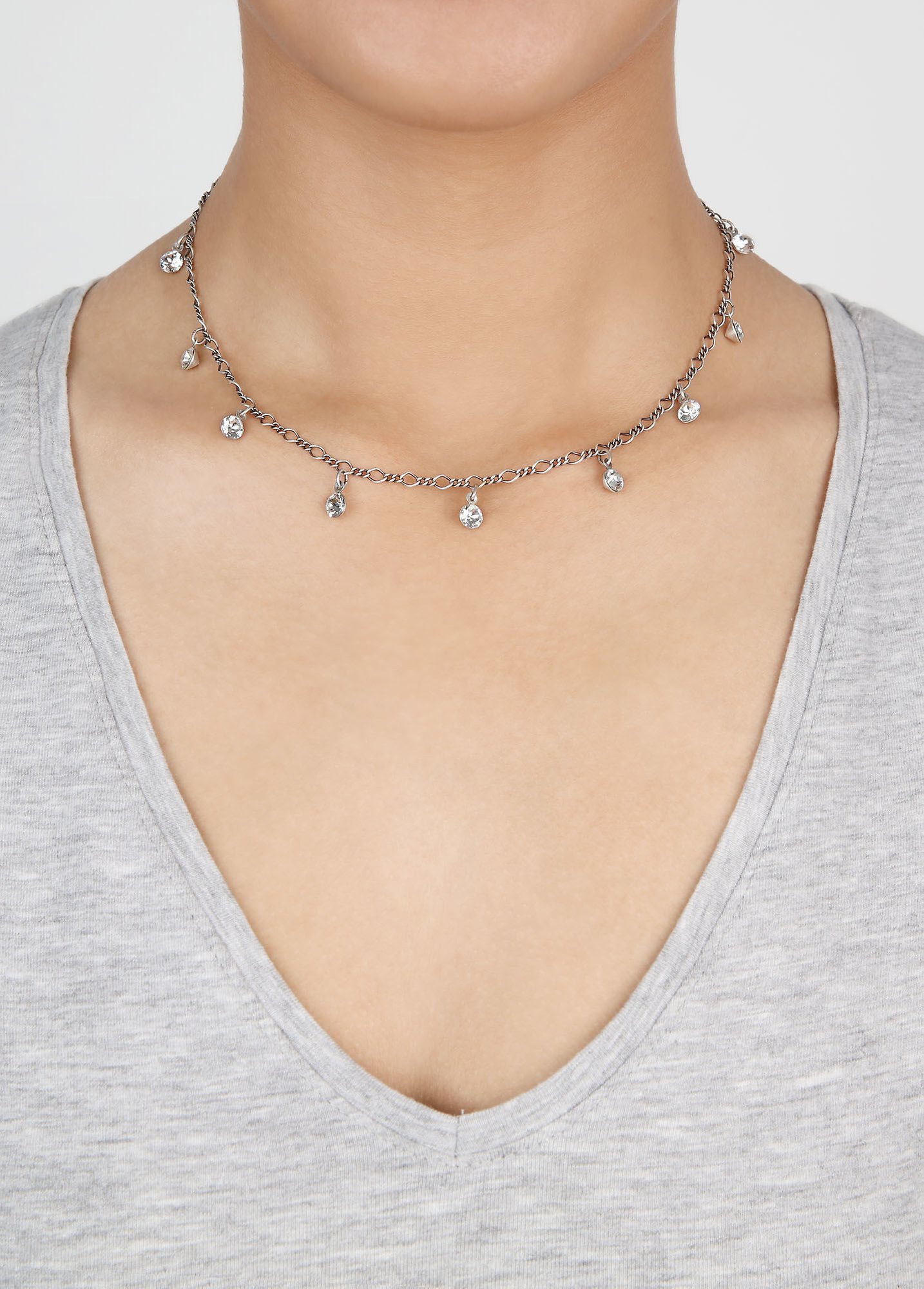image for Necklace Tutui Collection White crystal SS 24