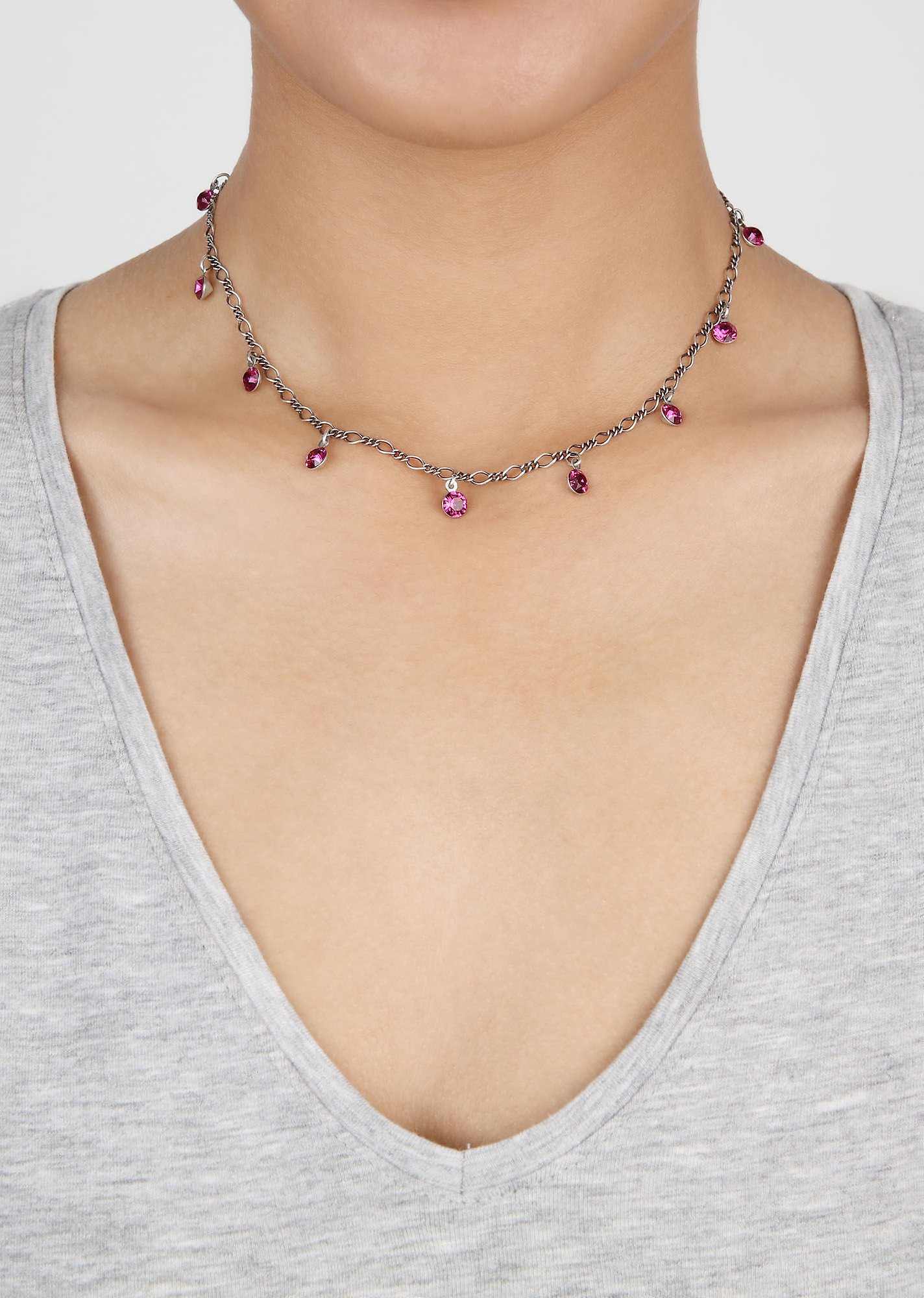 Bild für Halskette Tutui Collection Dunkelrosa Fuchsia SS 24