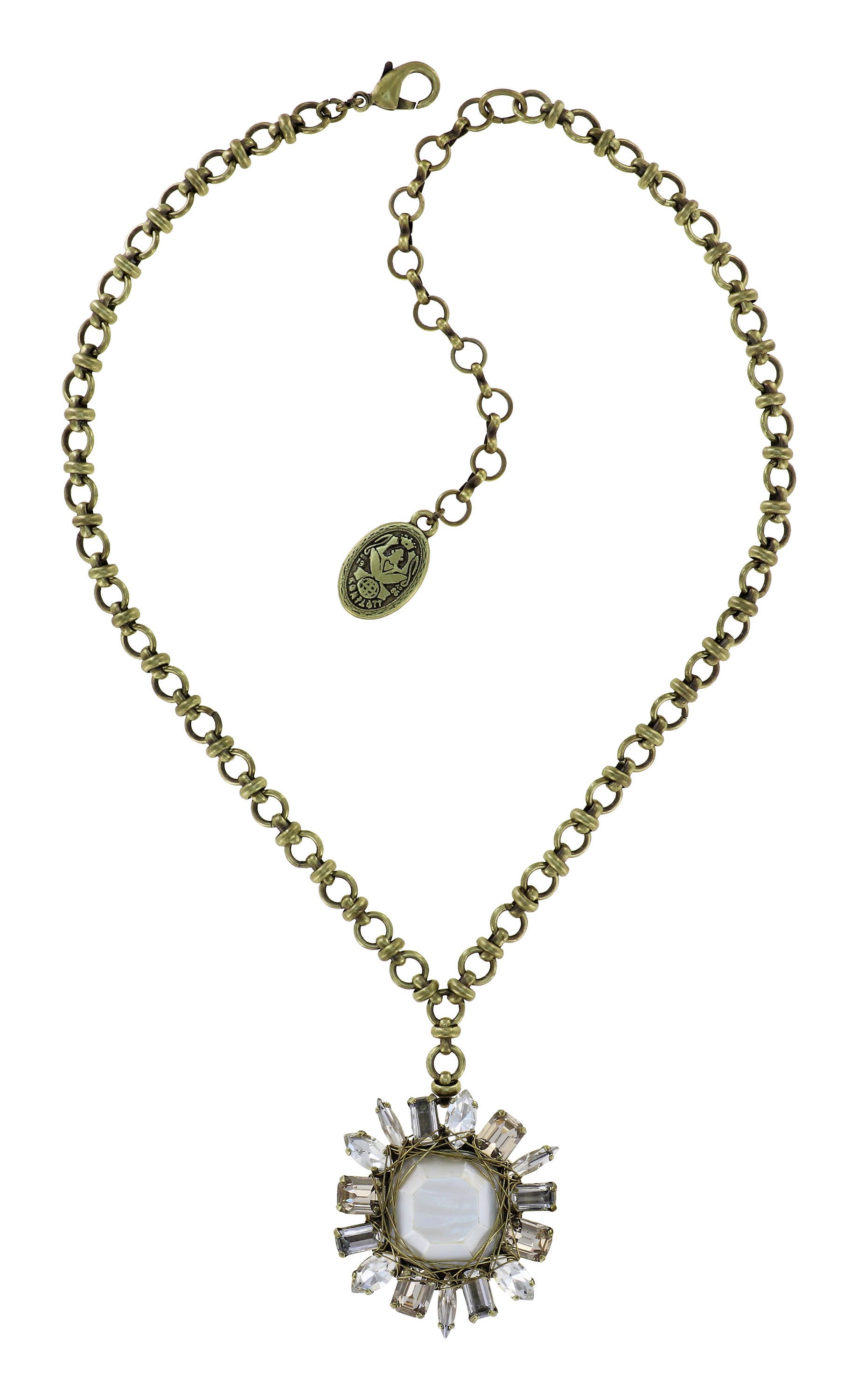 image for Necklace Pendant Cocktail at the Beach White  size M