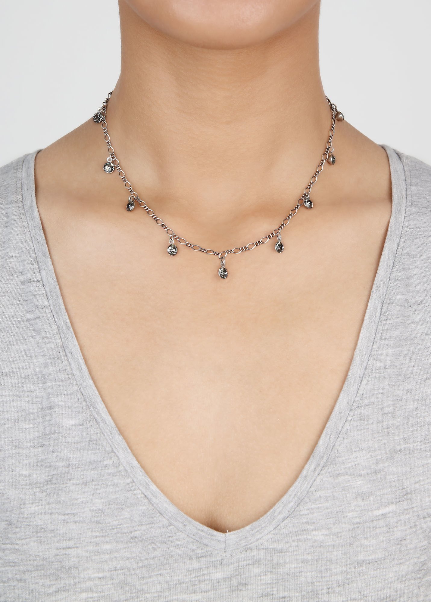 image for Necklace Tutui Collection Grey black diamond SS 24