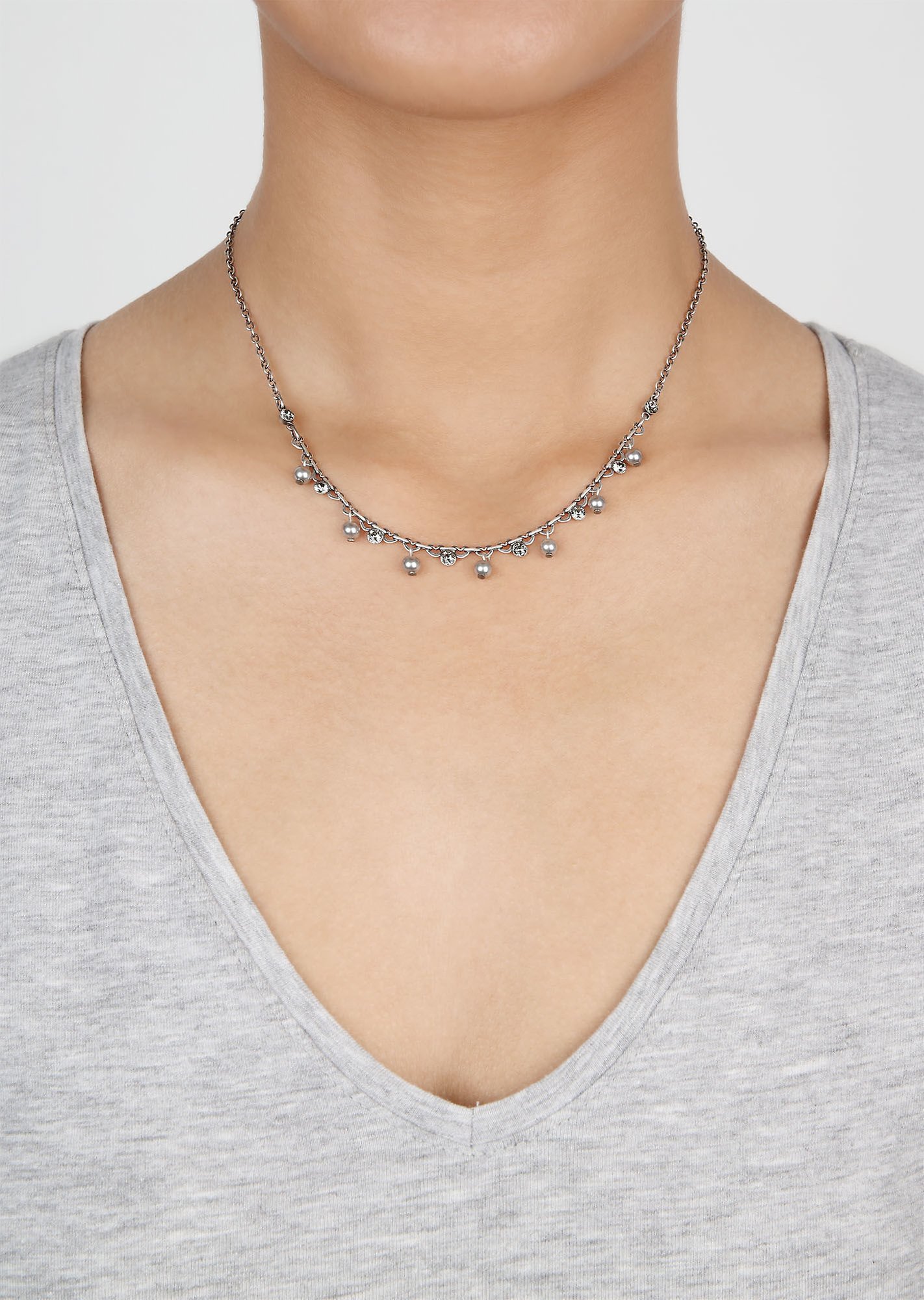 image pour Collier Pearl Shadow Gris black diamond 