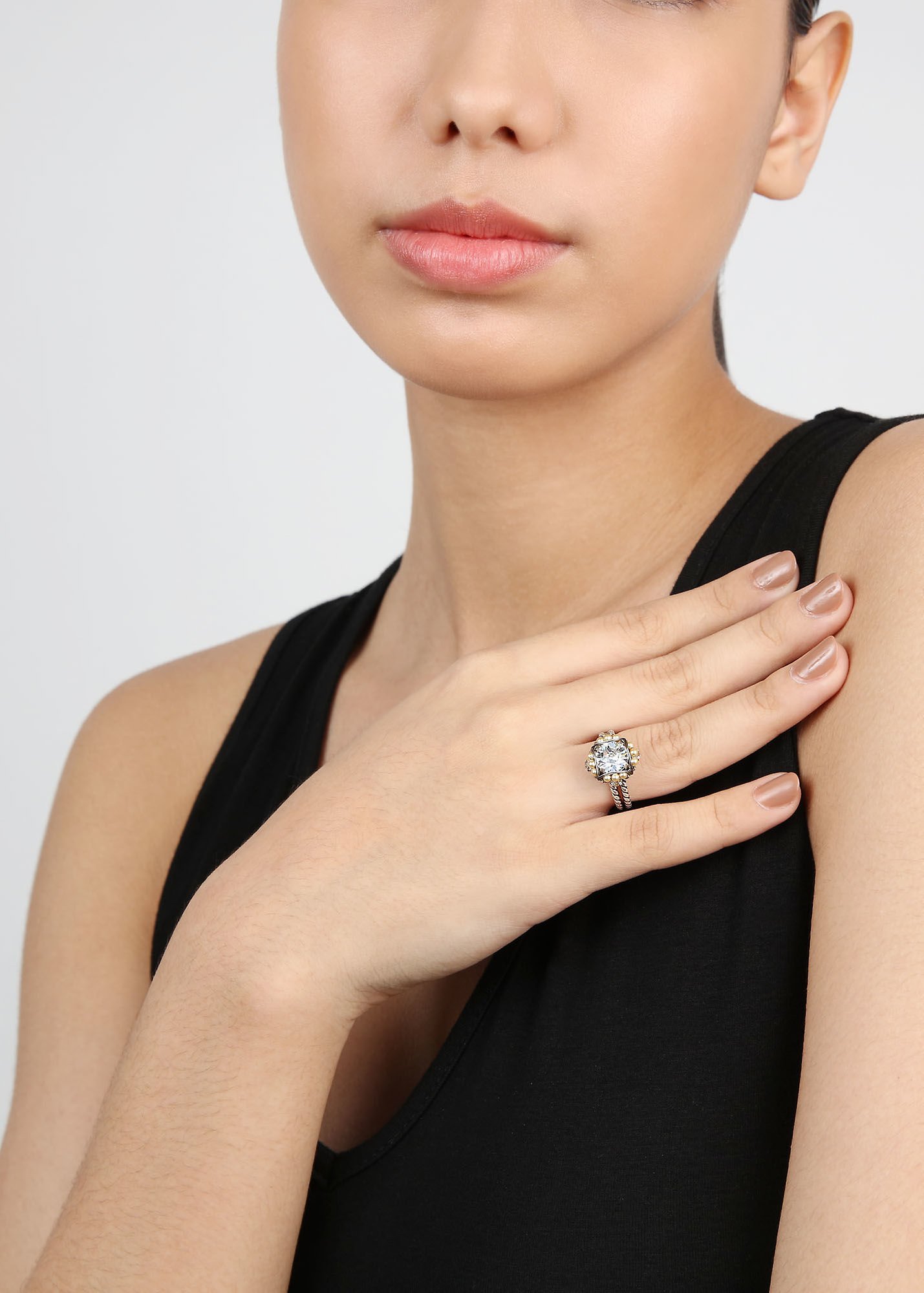 image pour Anneau Pearl Shadow Blanc crystal 