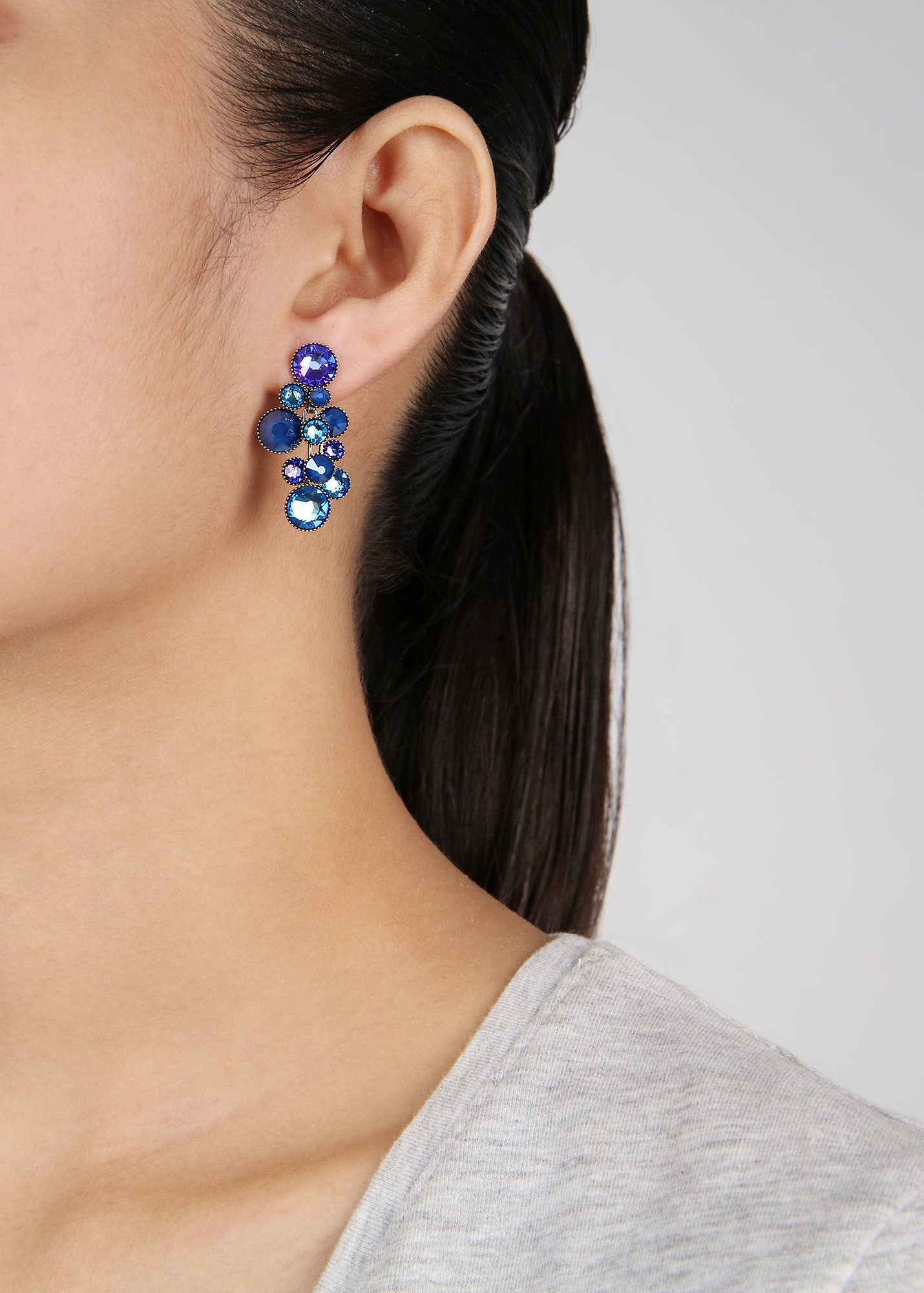 image pour Clou d'oreille pendant Water Cascade Bleu Bayou Blue 