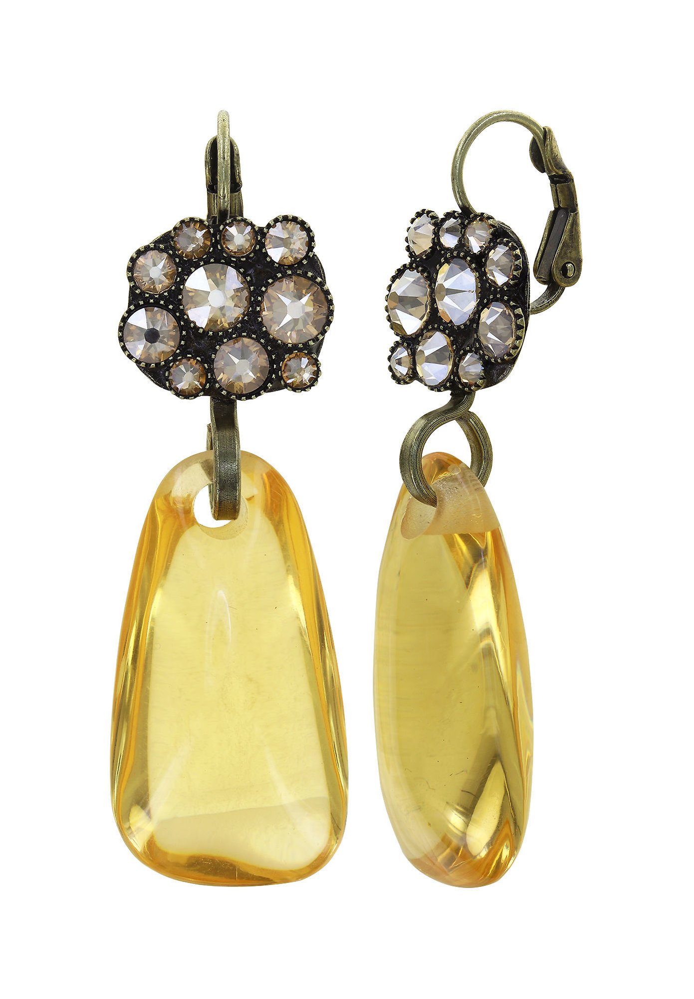 image for Earring Eurowire Dangling Earth, Wind and Business Beige  