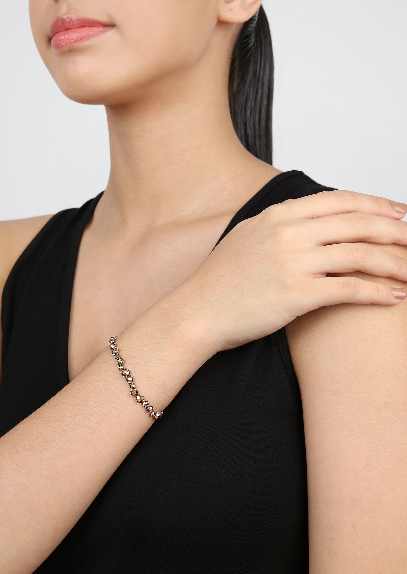 image for Bracelet Water Cascade Golden Beige yellow/brown 