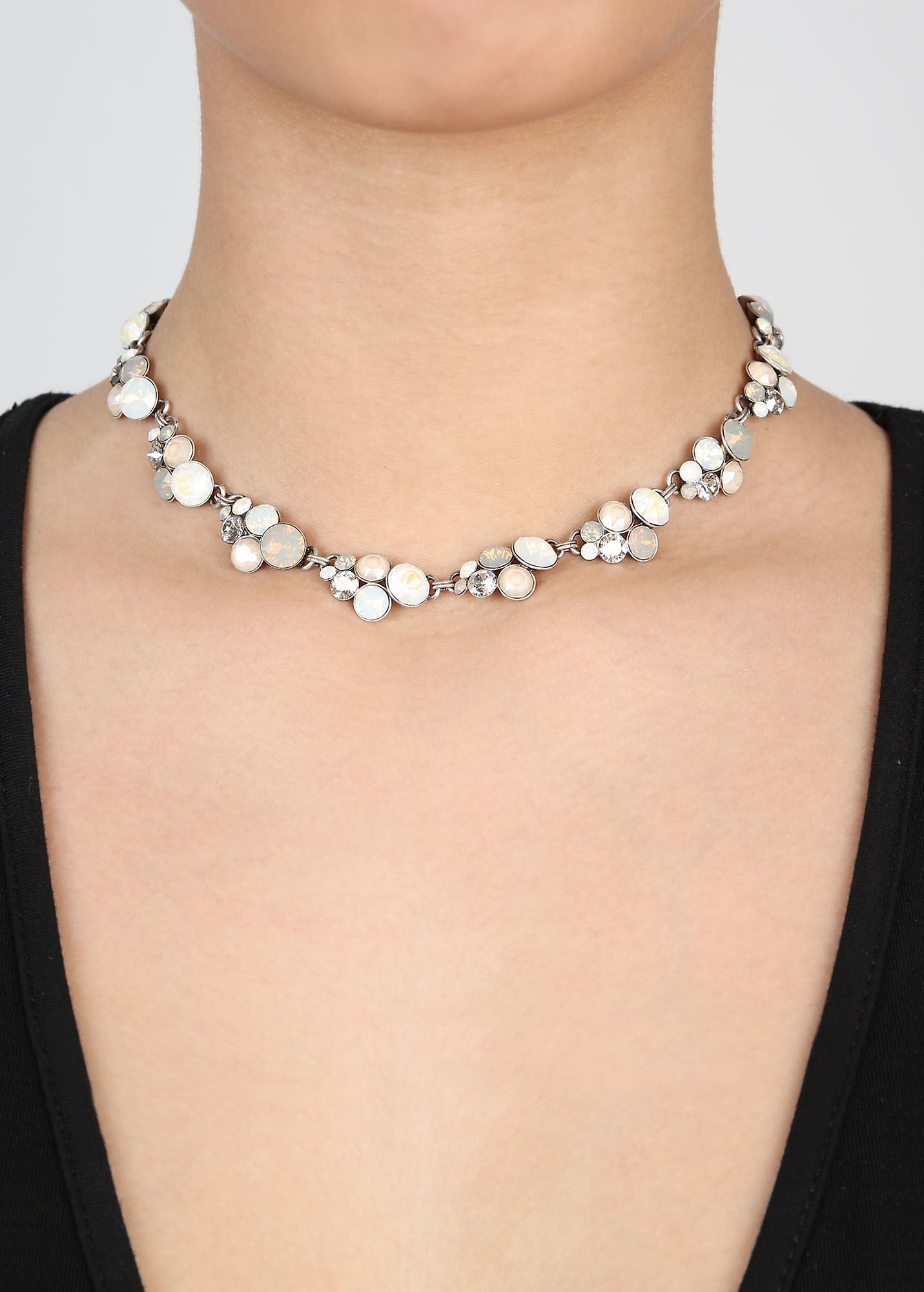 image pour Collier Collier Petit Glamour Blanc Pierre white 