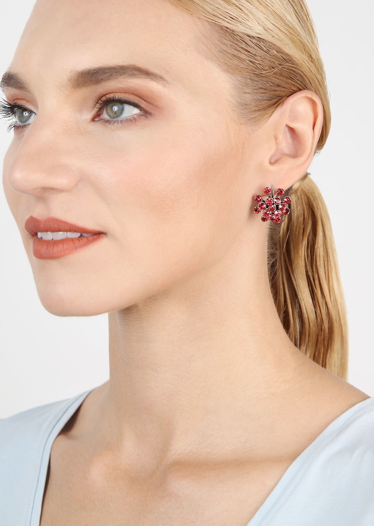 image pour Boucles d'oreilles Eurowire Magic Fireball Rose indian pink Classic Size (21mm Ø)