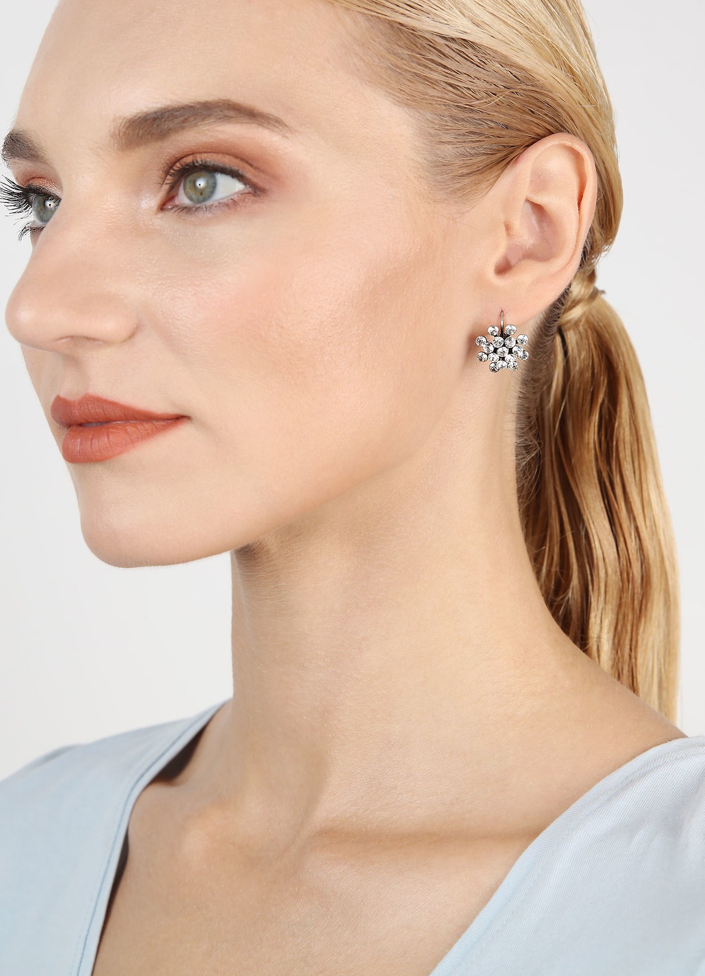 image pour Boucles d'oreilles Eurowire Magic Fireball Blanc crystal mini