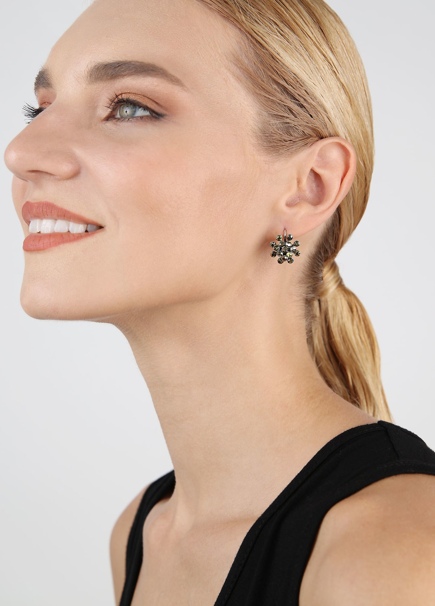 image for Earring Eurowire Magic Fireball Olivia Green mini