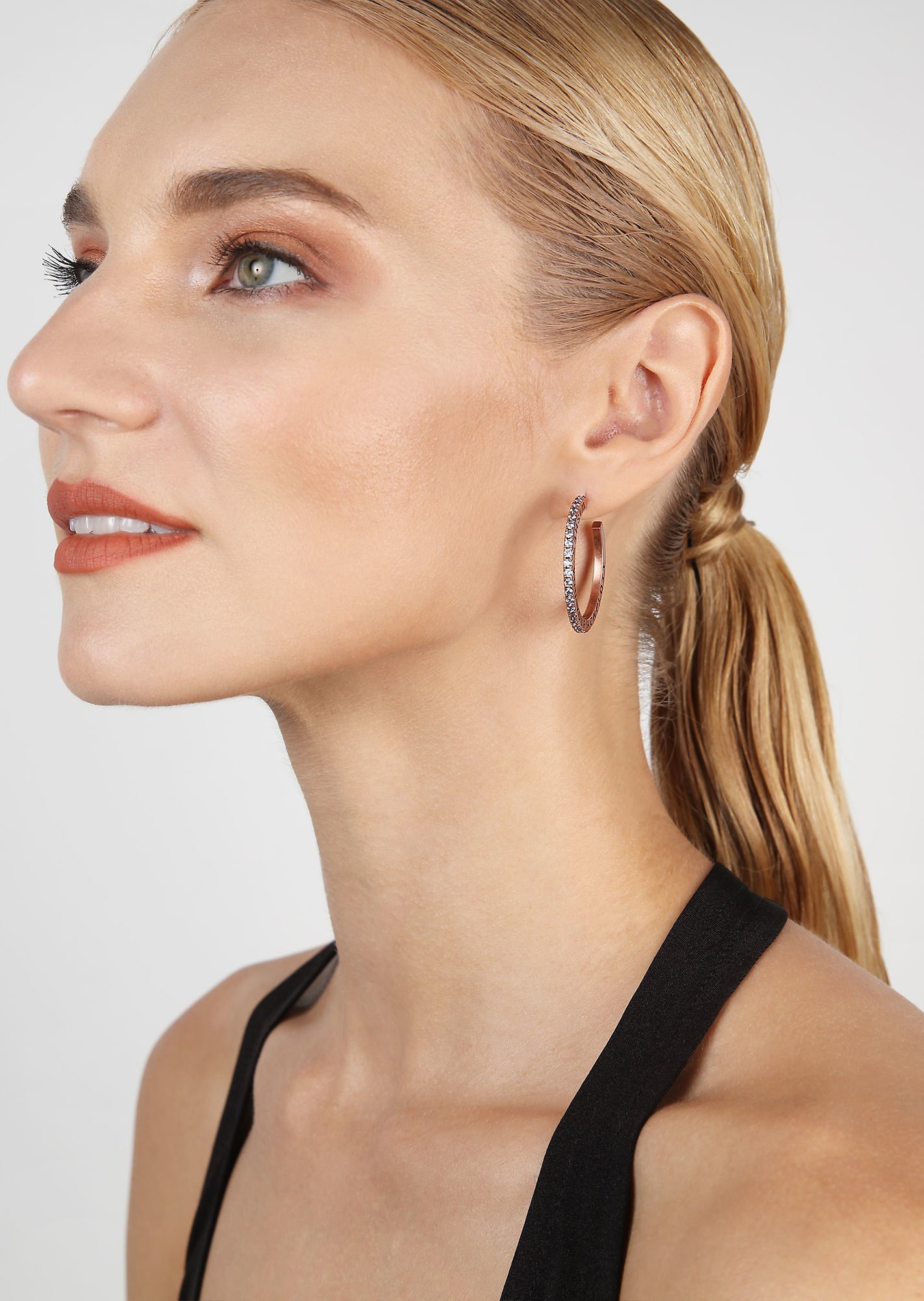 image pour Boucles d'oreilles créoles Daily Glam Lavande lavender 35 mm