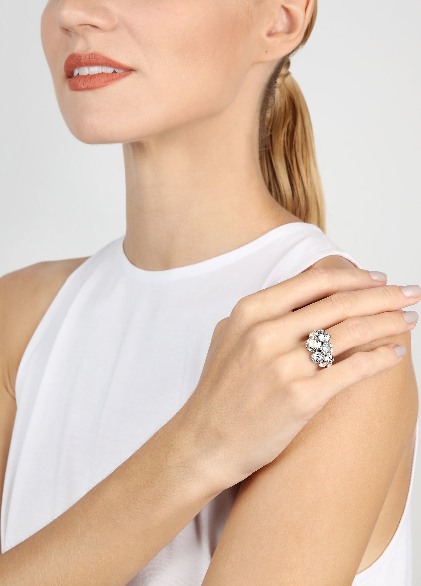 image for Ring Petit Glamour Shiny White white 