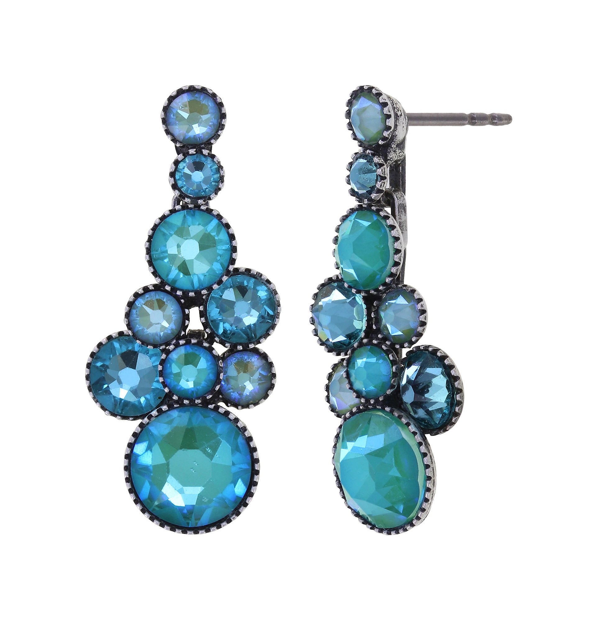 image pour Clou d'oreille pendant Water Cascade Bleu Clair  