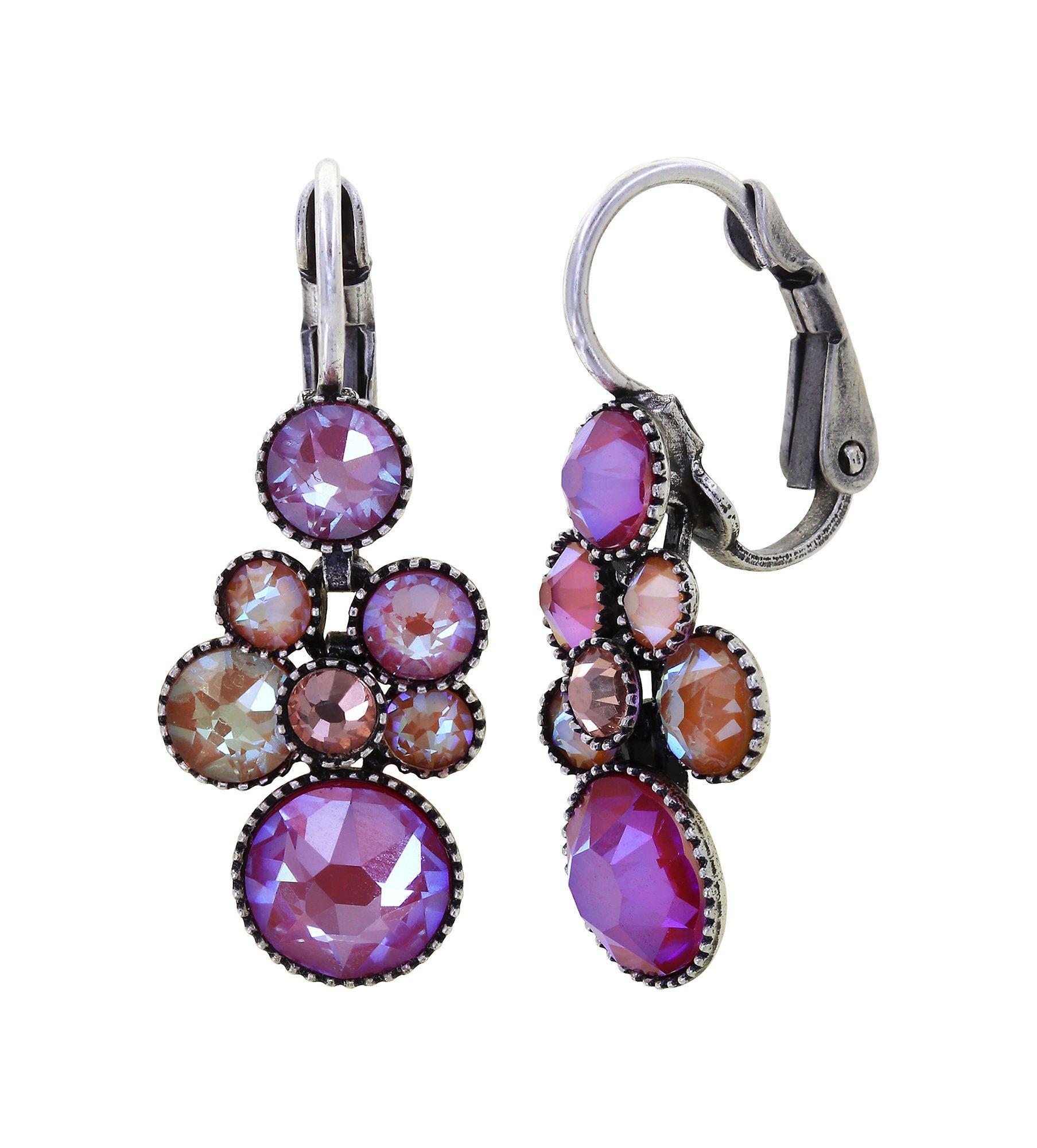 image for Earring Eurowire Dangling Water Cascade Pink  