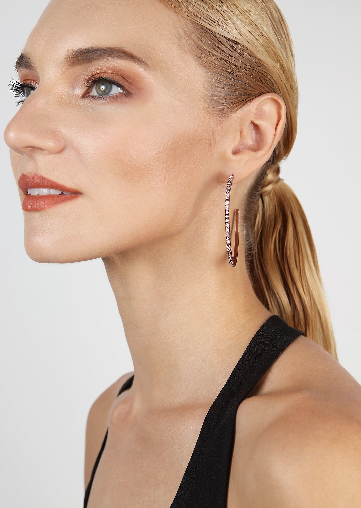 image pour Boucles d'oreilles créoles Daily Glam Rose Pink 58.8mm