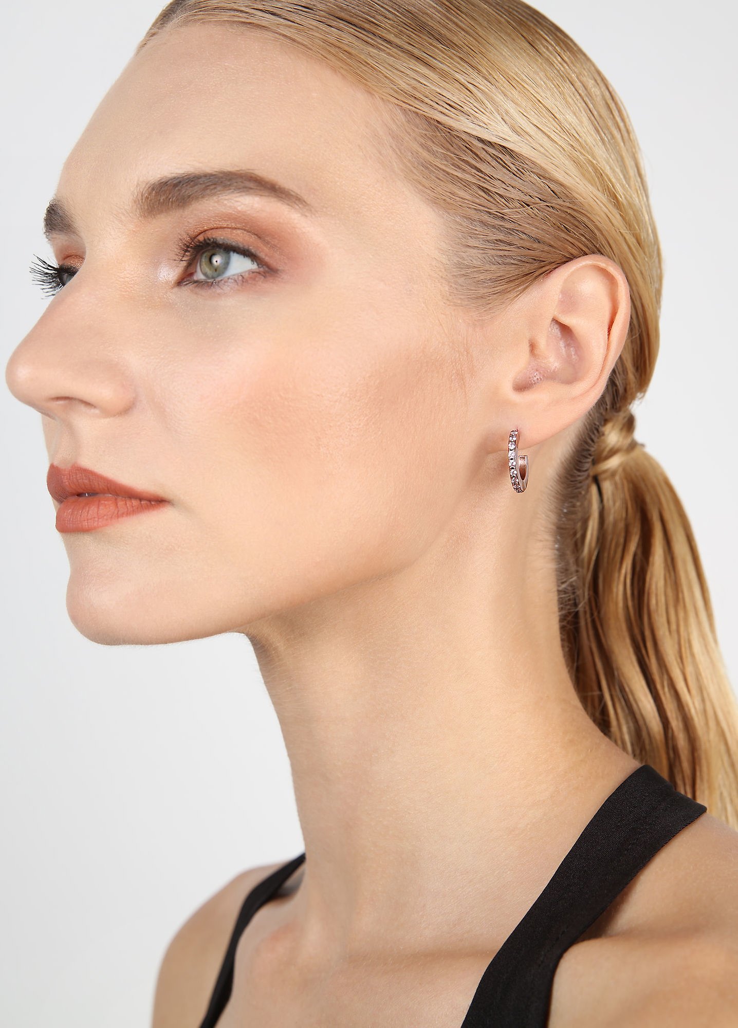 image pour Boucles d'oreilles créoles Daily Glam Rose Pink 19mm