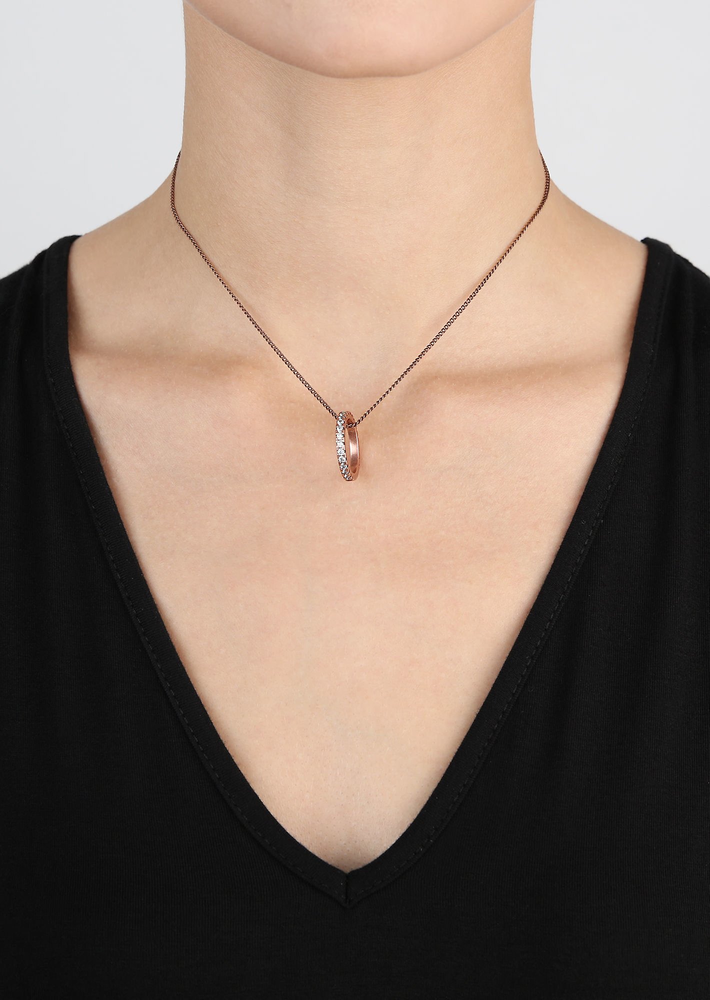 image pour Collier pendant Daily Glam Blanc white 50 mm