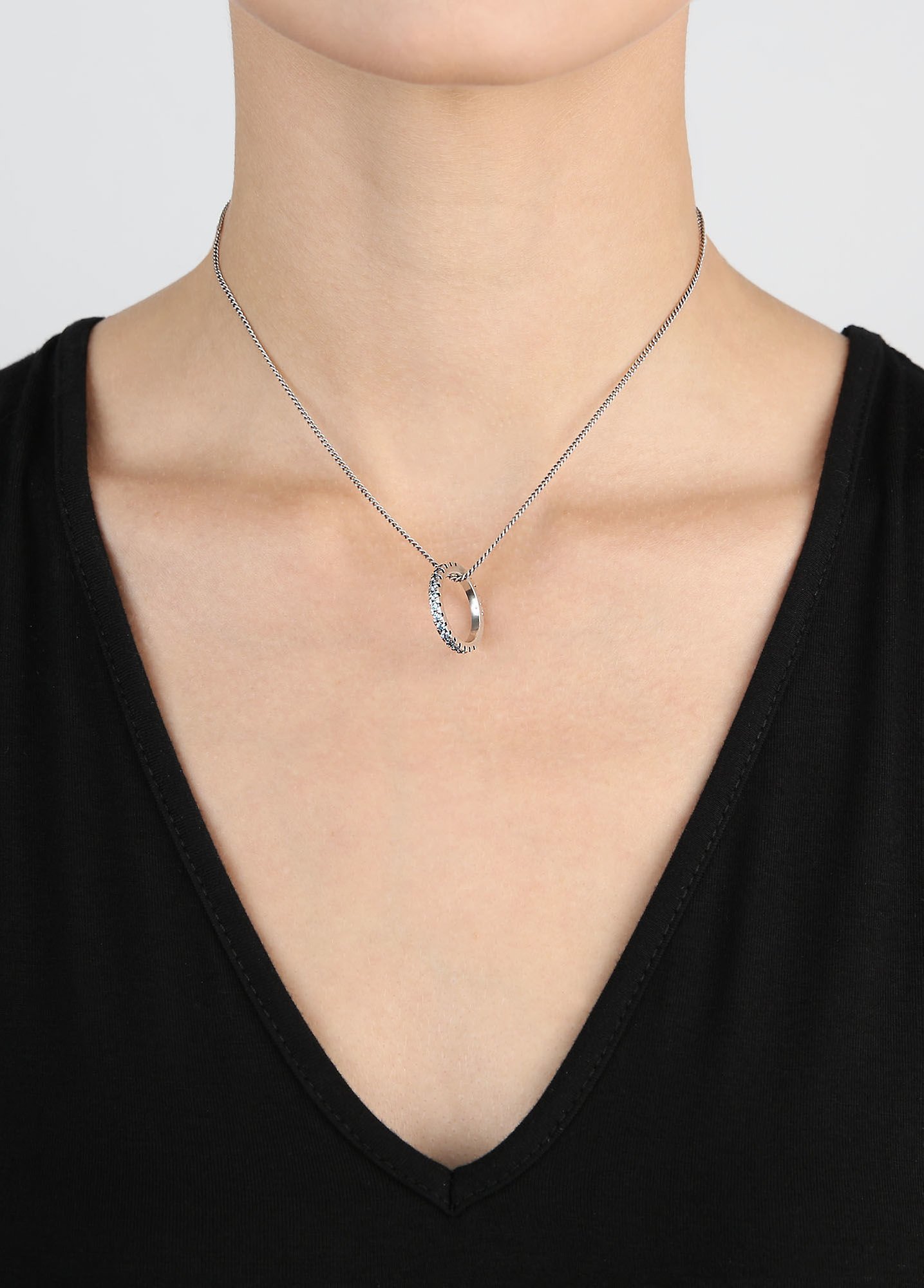 image pour Collier pendant Daily Glam Aigue-Marine aquamarine 50 mm