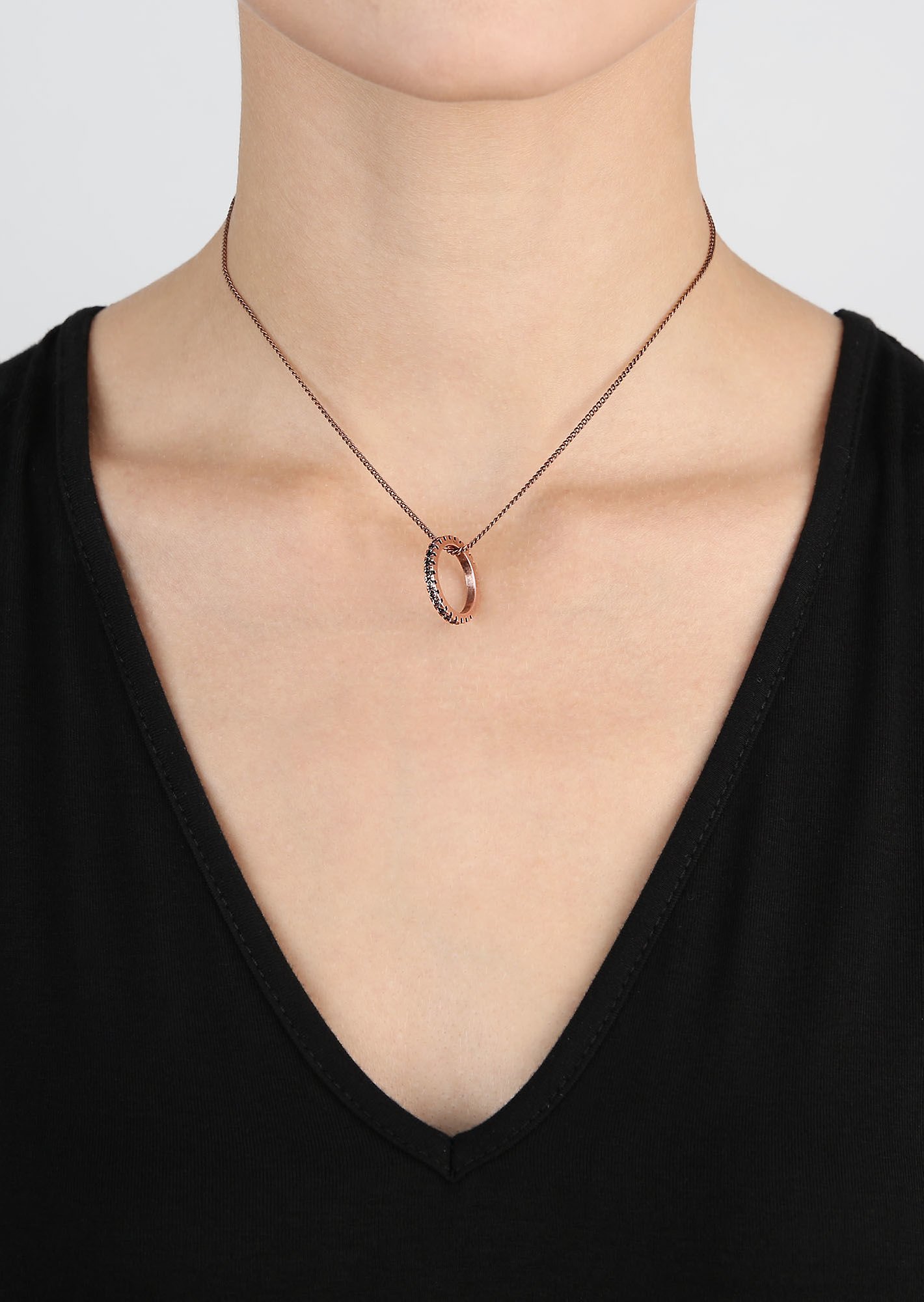 image pour Collier pendant Daily Glam Marron Clair Light Brown 50 mm