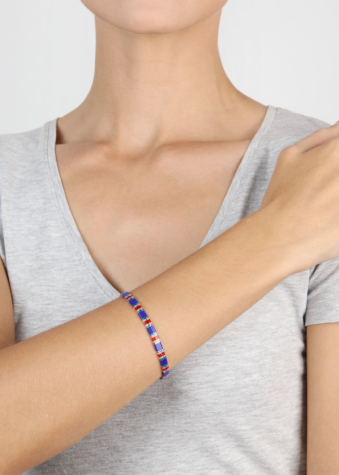 image pour Bracelet élastique Tilala Bleu Marine / Blanc  