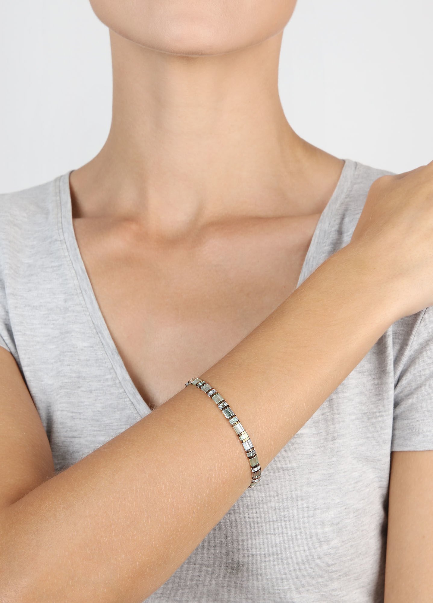 image pour Bracelet élastique Tilala Blanc / Pastel Multi  