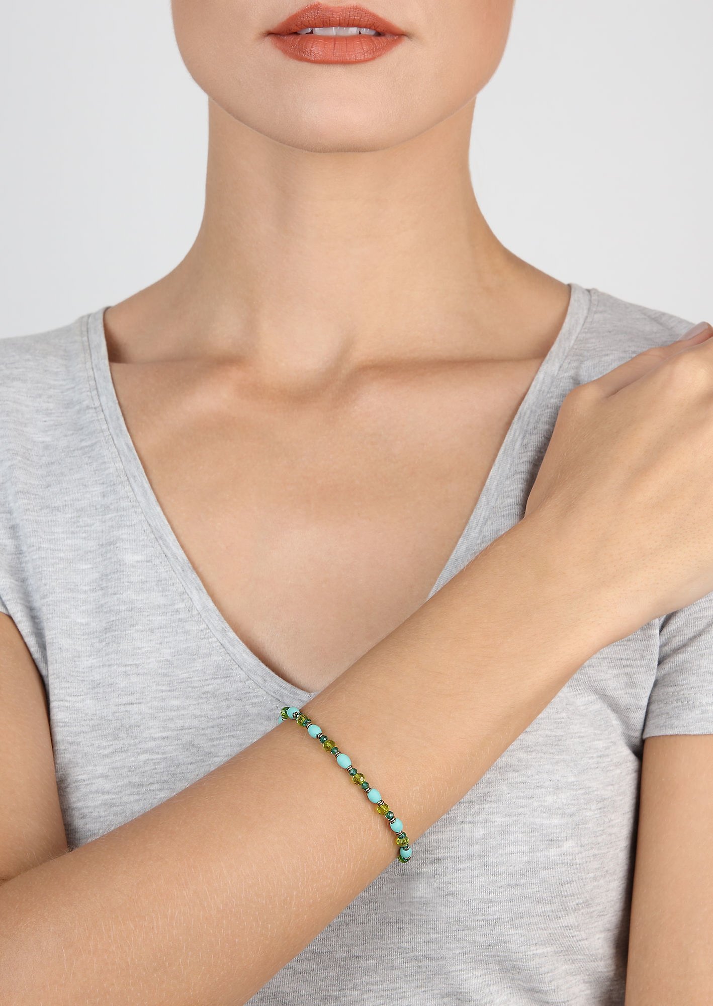 image for Bracelet Elastic Petit Glamour d´Afrique Green  