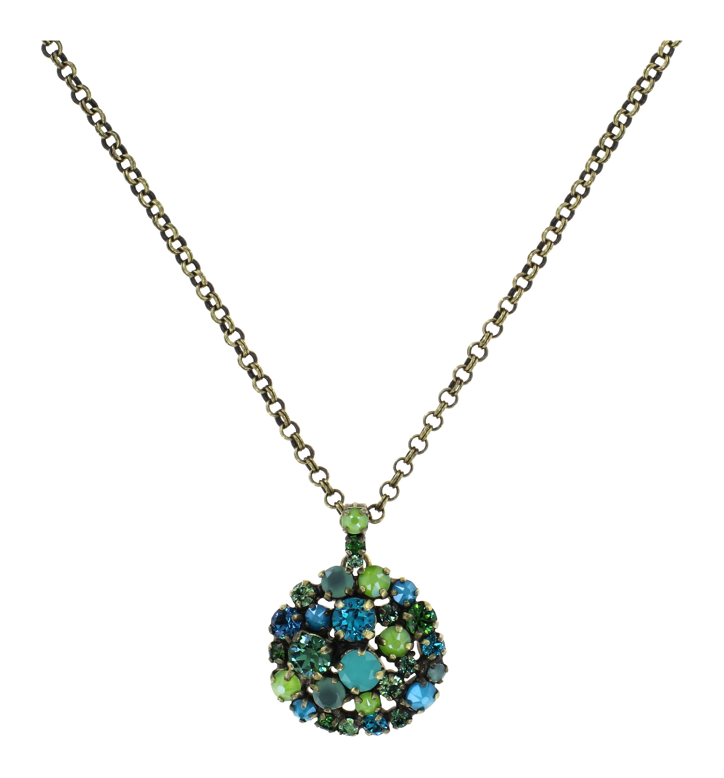 image pour Collier pendant Ballroom Bleu / Vert  