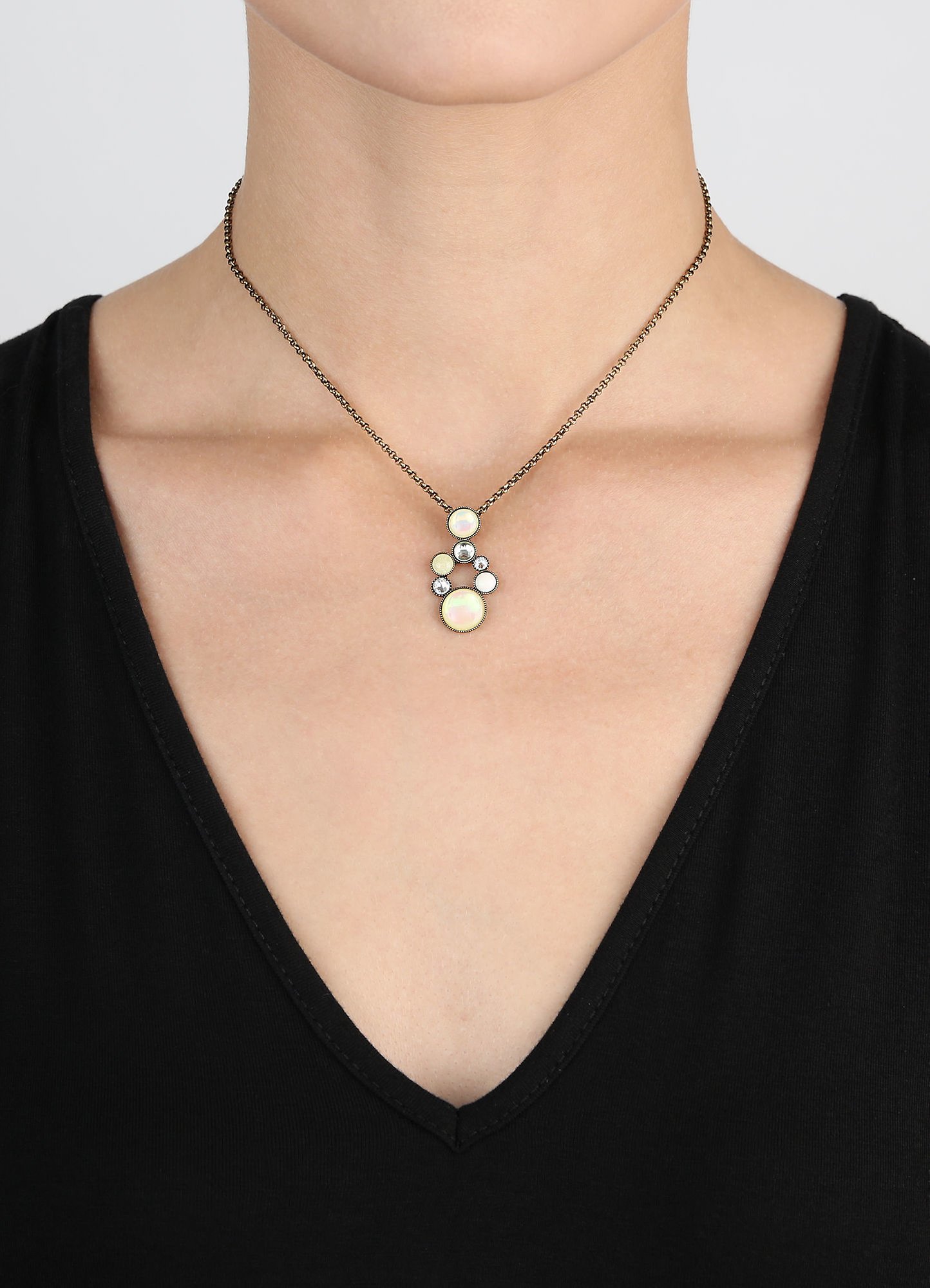 image pour Collier pendant Shopping Drops Blanc  