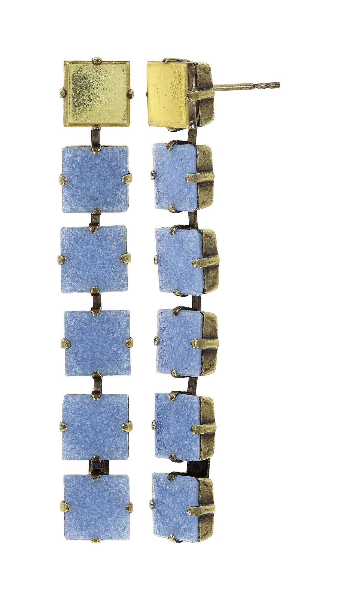 image pour Clou d'oreille pendant Cleo Bleu Clair  