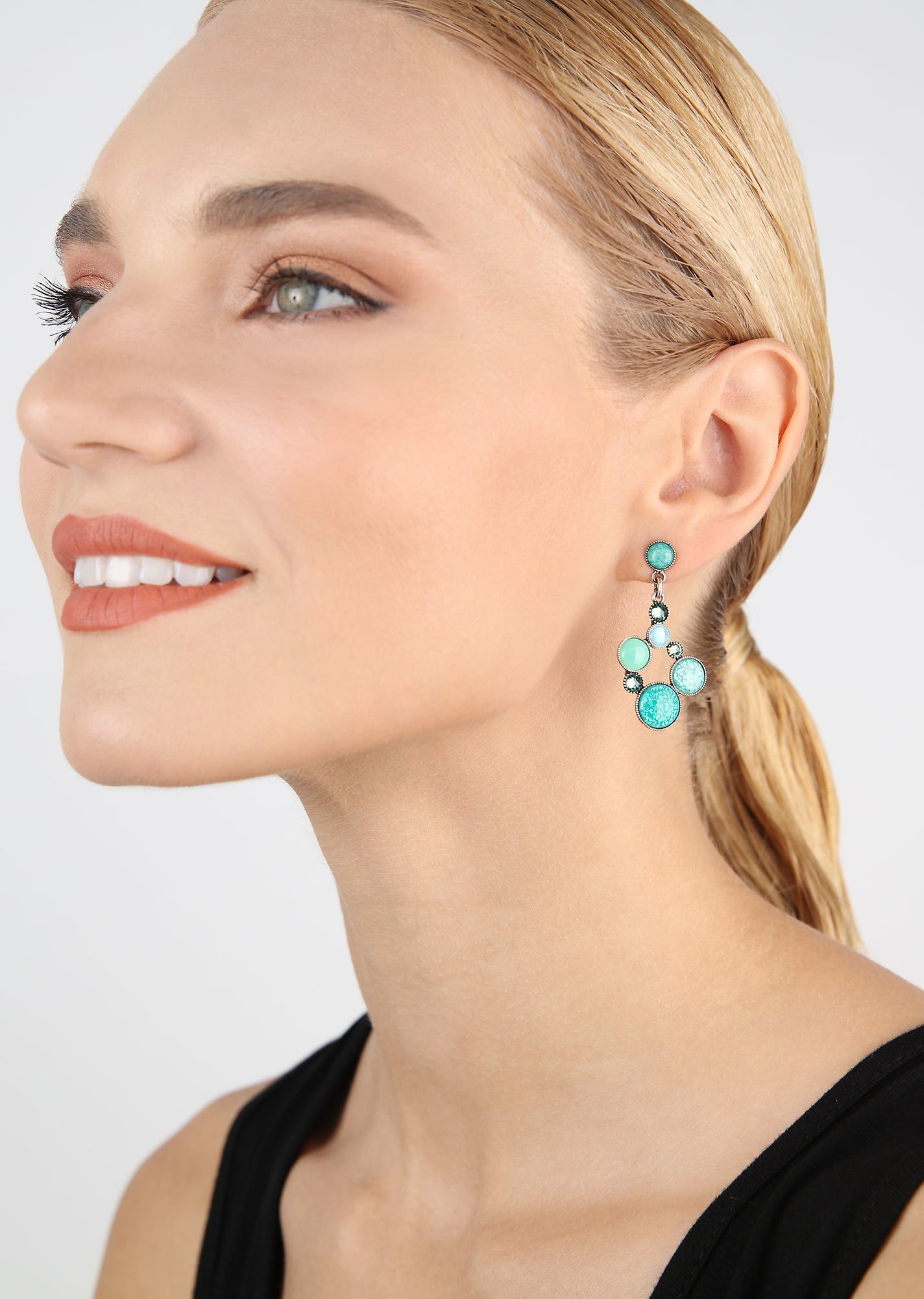 image pour Clou d'oreille pendant Shopping Drops Bleu / Vert  