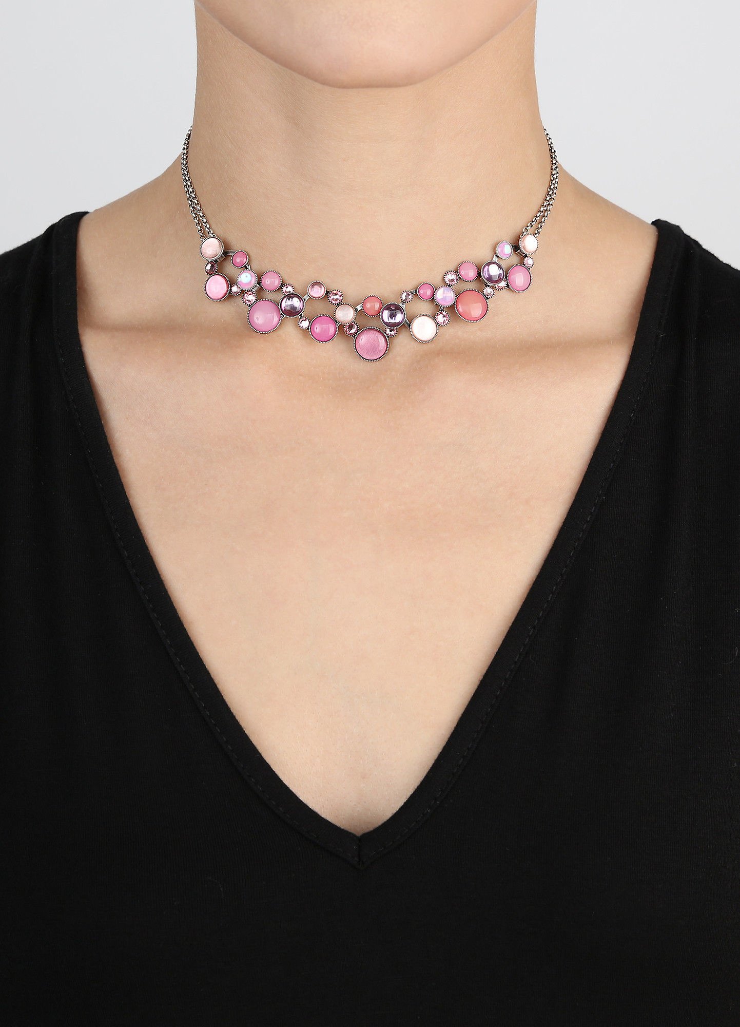 image pour Collier Shopping Drops Rose / Lila  