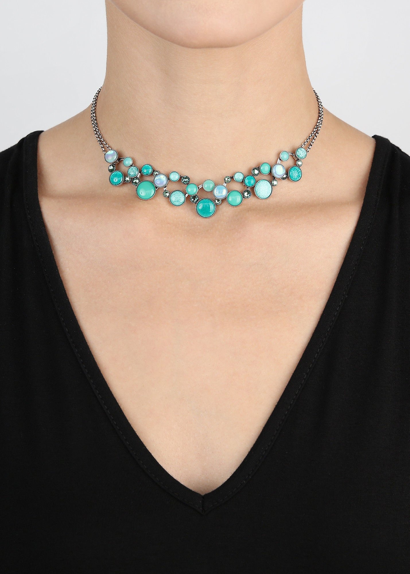 image for Necklace Shopping Drops Blue / Green  