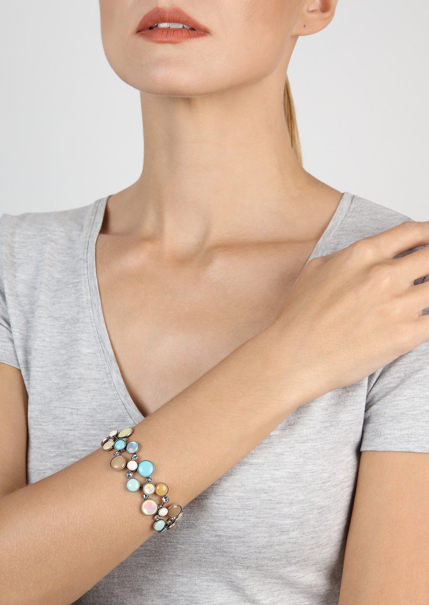 image pour Bracelet Shopping Drops Bleu / Marron  