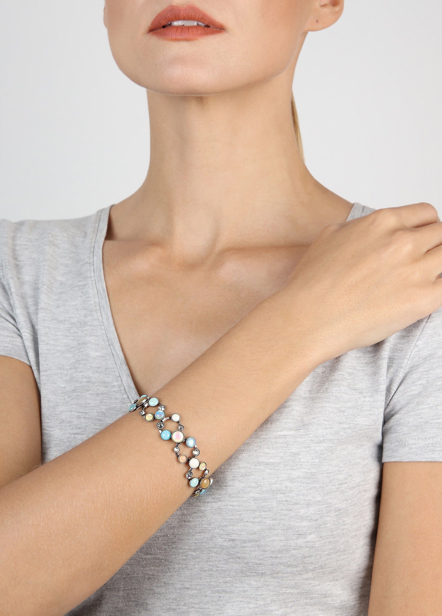 image for Bracelet Shopping Drops Blue / Brown  