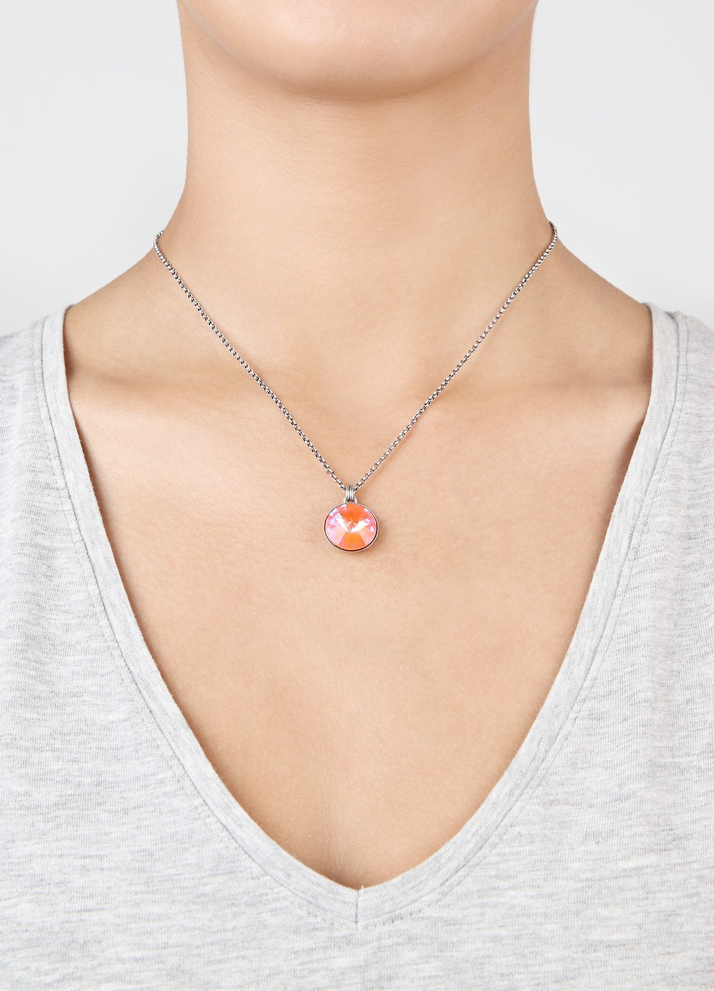 Bild für Halskette mit Anh&auml;nger Rivoli Orange crystal orange glow delite 14mm