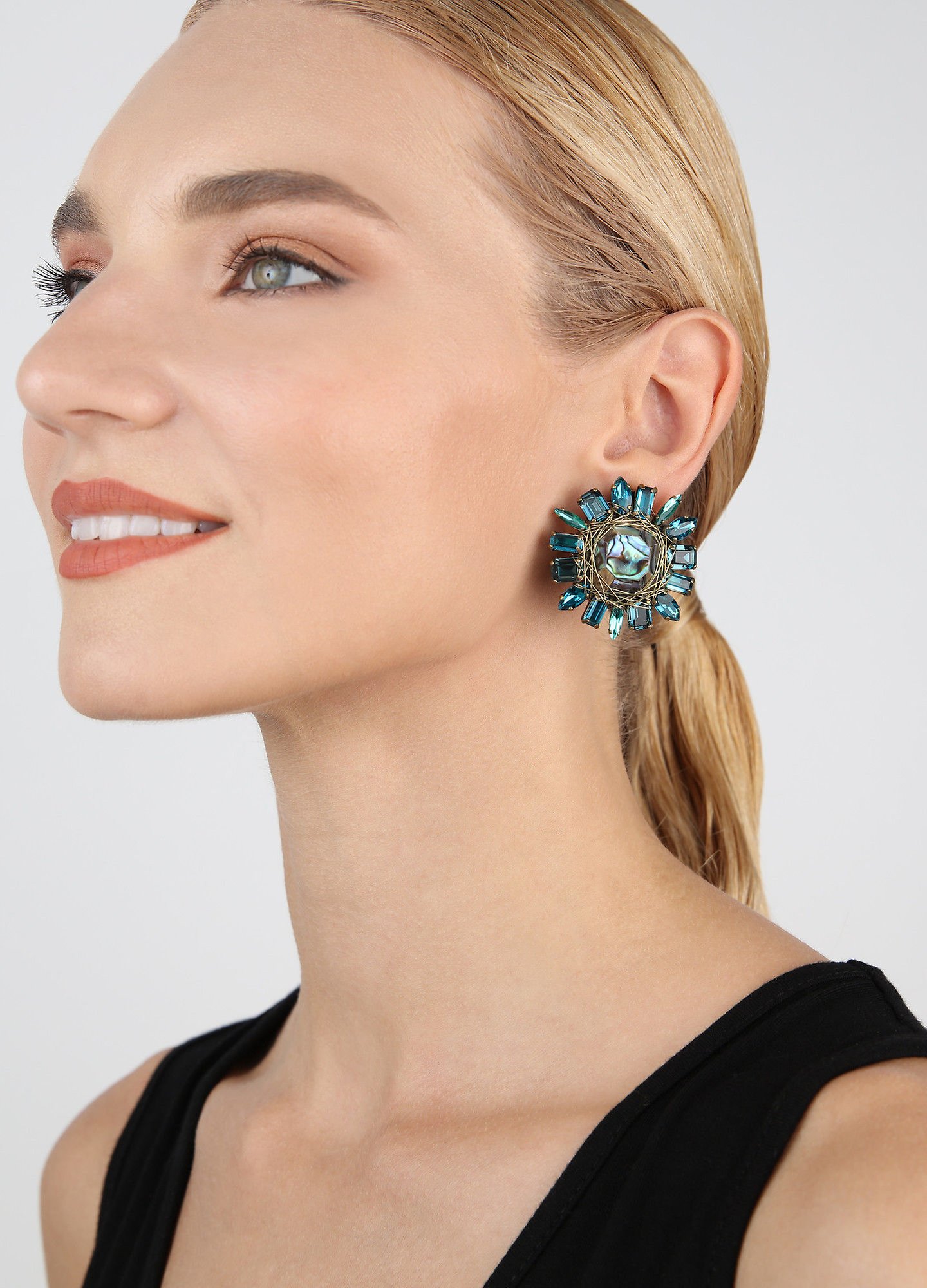 Kép Earring clip Cocktail at the Beach Blue / Green  size M