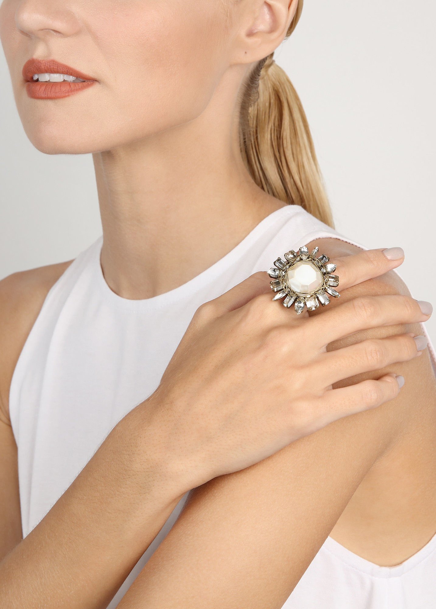 Bild für Ring Cocktail at the Beach Weiß  Größe M