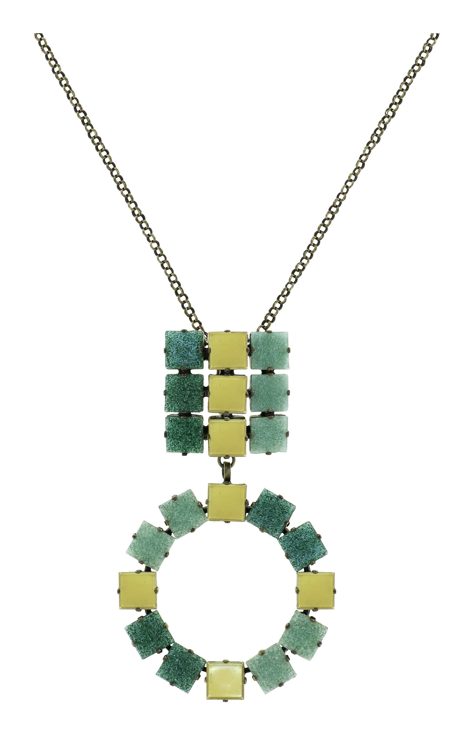 image for Necklace Pendant (Long) Cleo Green  