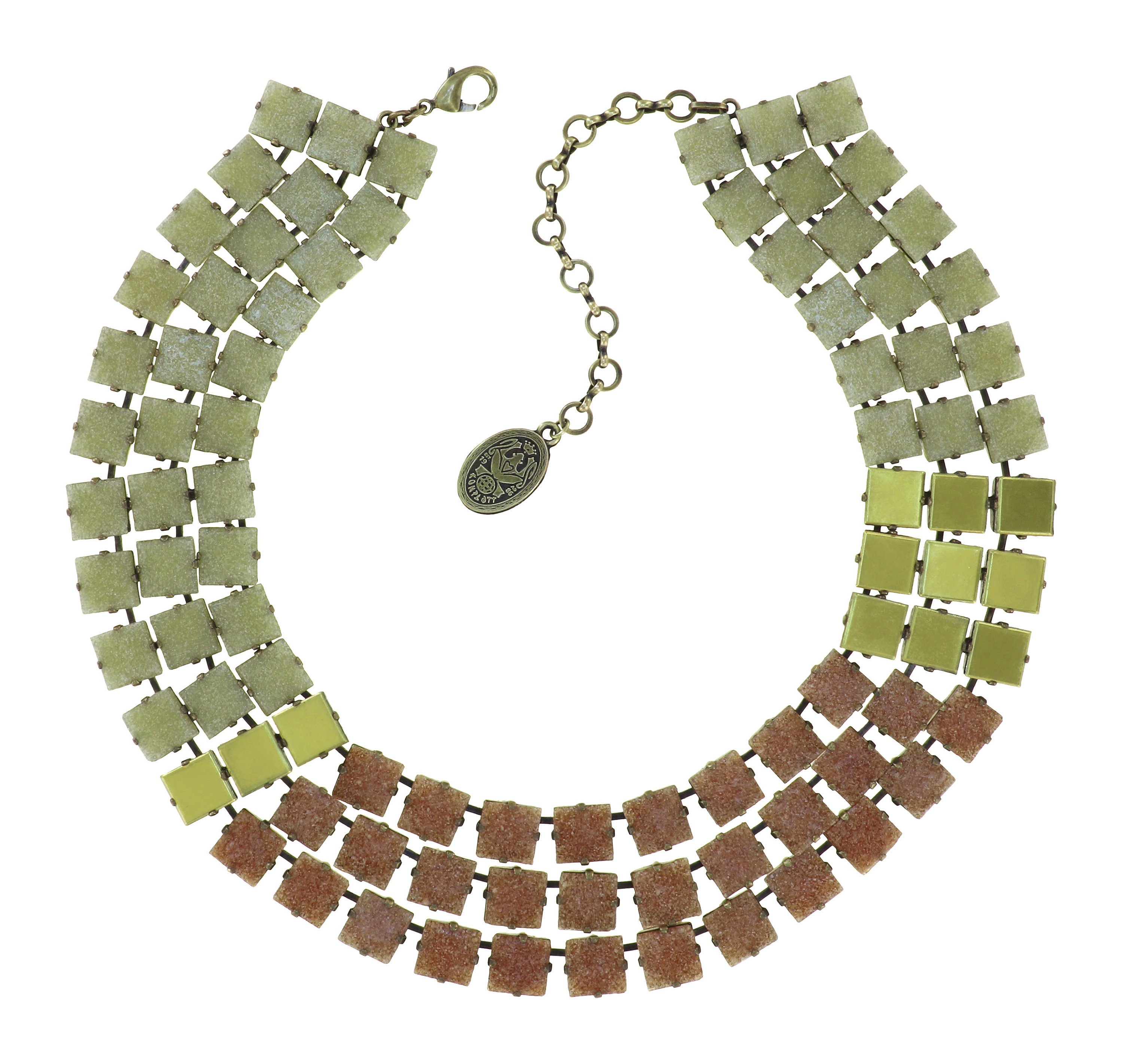 Bild für Halskette Collier Cleo Beige / Weiß  