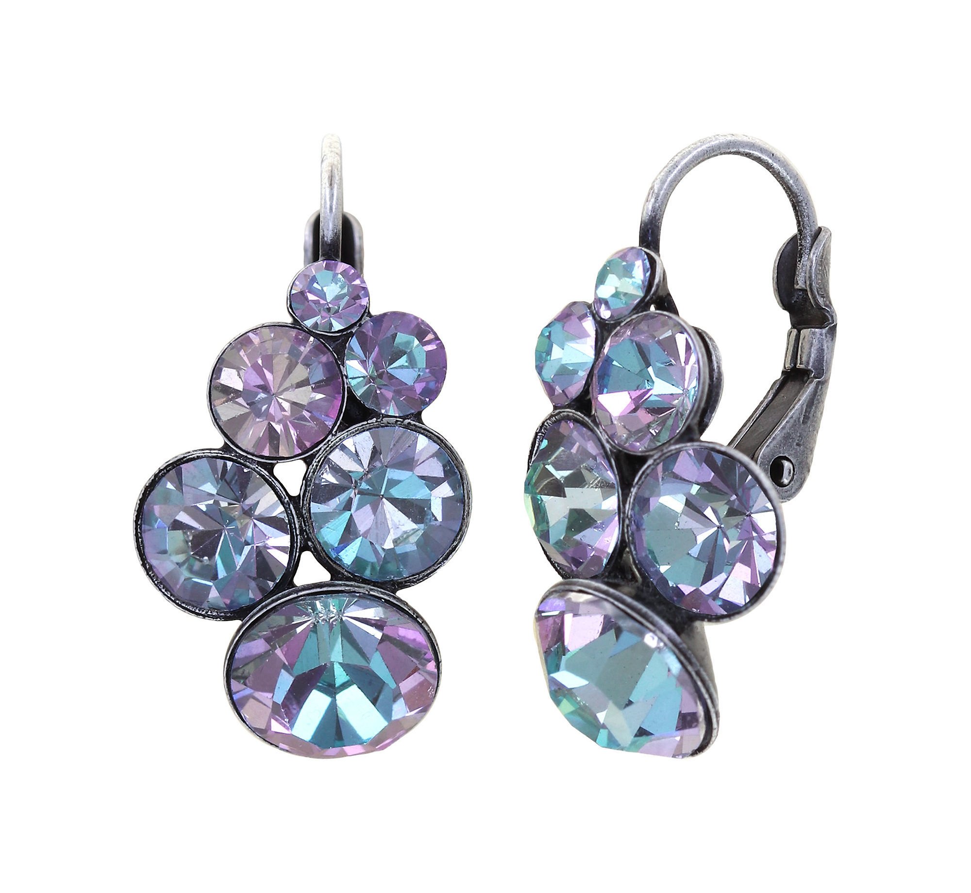 image pour Boucles d'oreilles Eurowire Petit Glamour Blanc / Rose Clair  