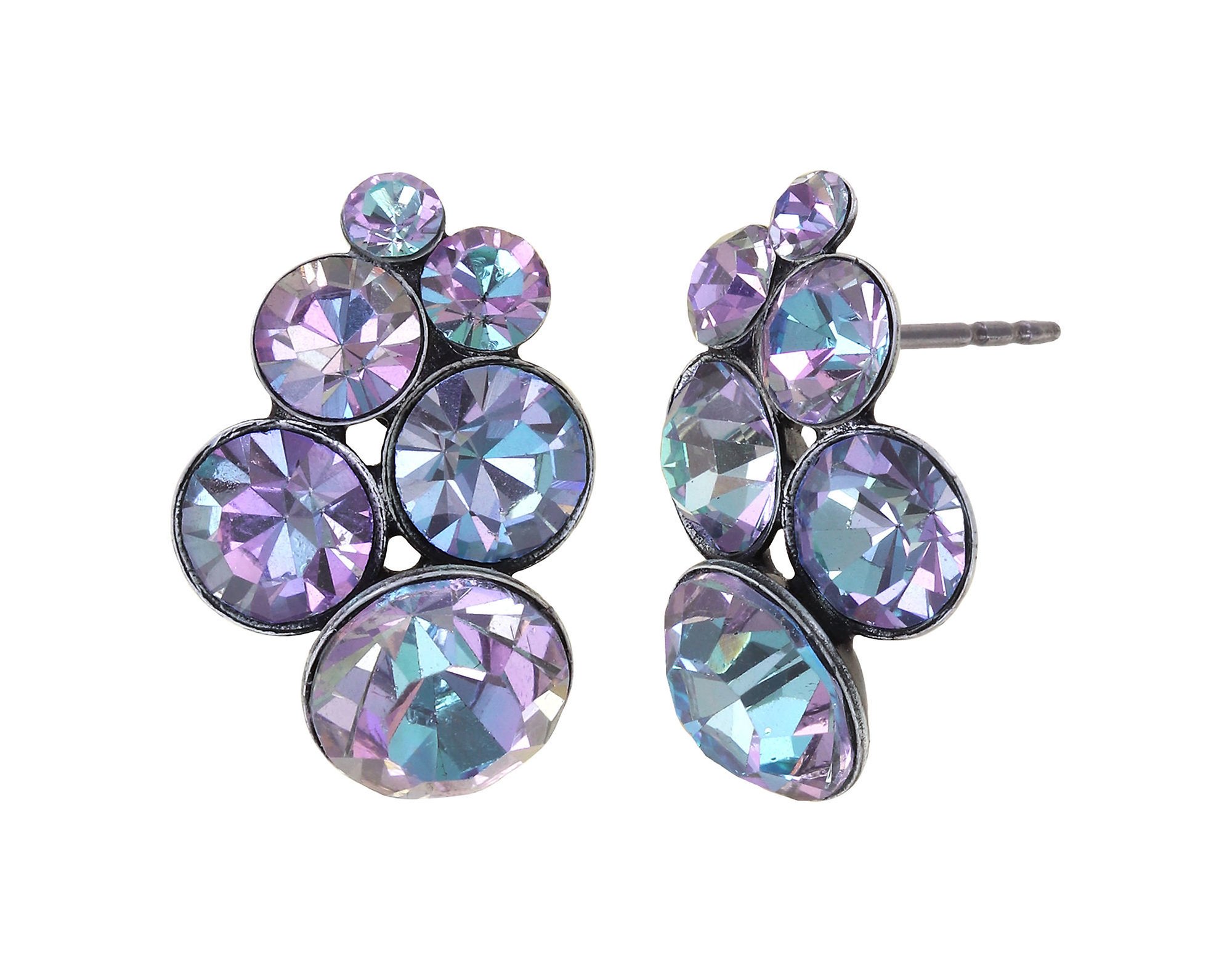 image pour Clou d'oreille Petit Glamour Blanc / Rose Clair  