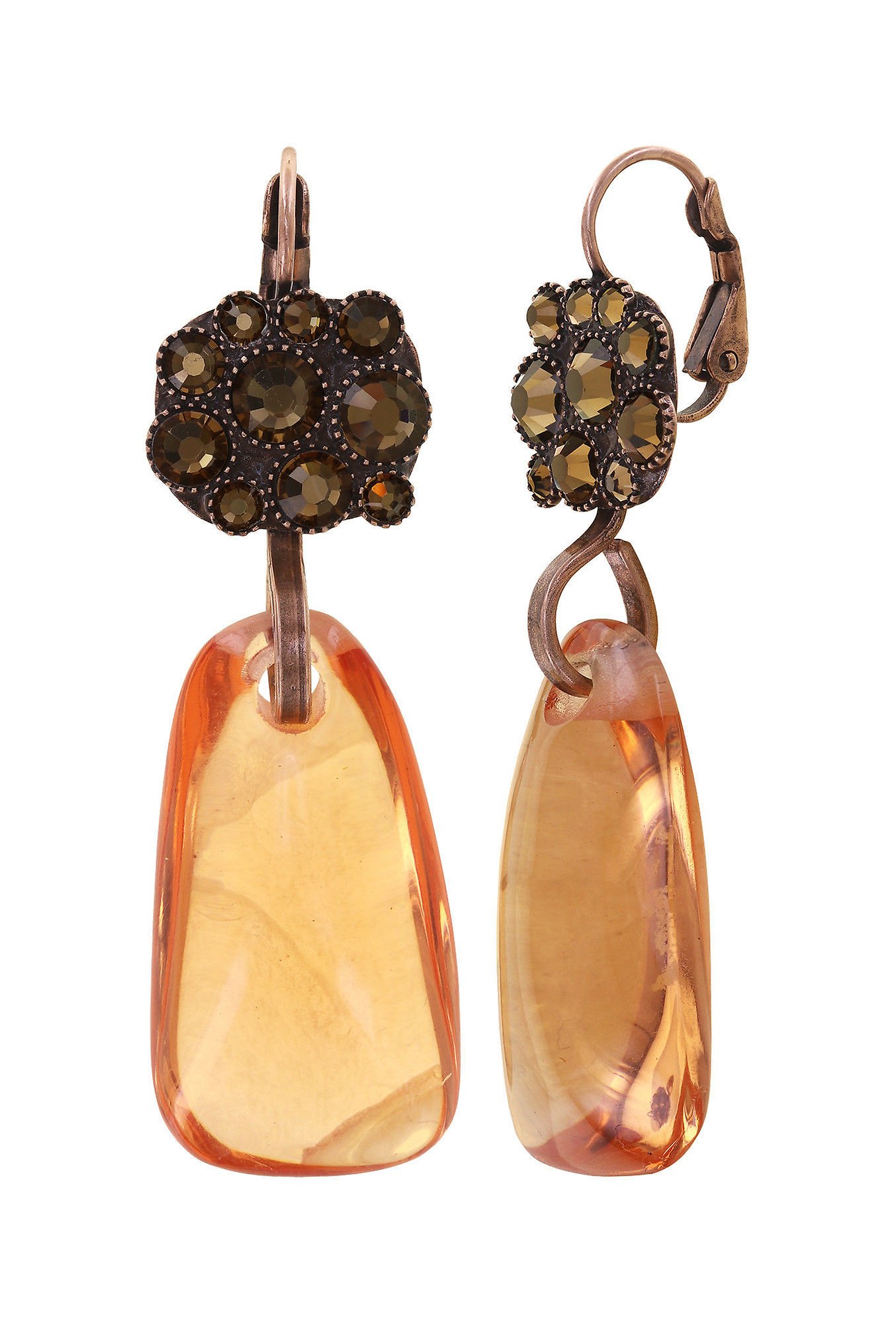 image for Earring Eurowire Dangling Earth, Wind and Business Brown  